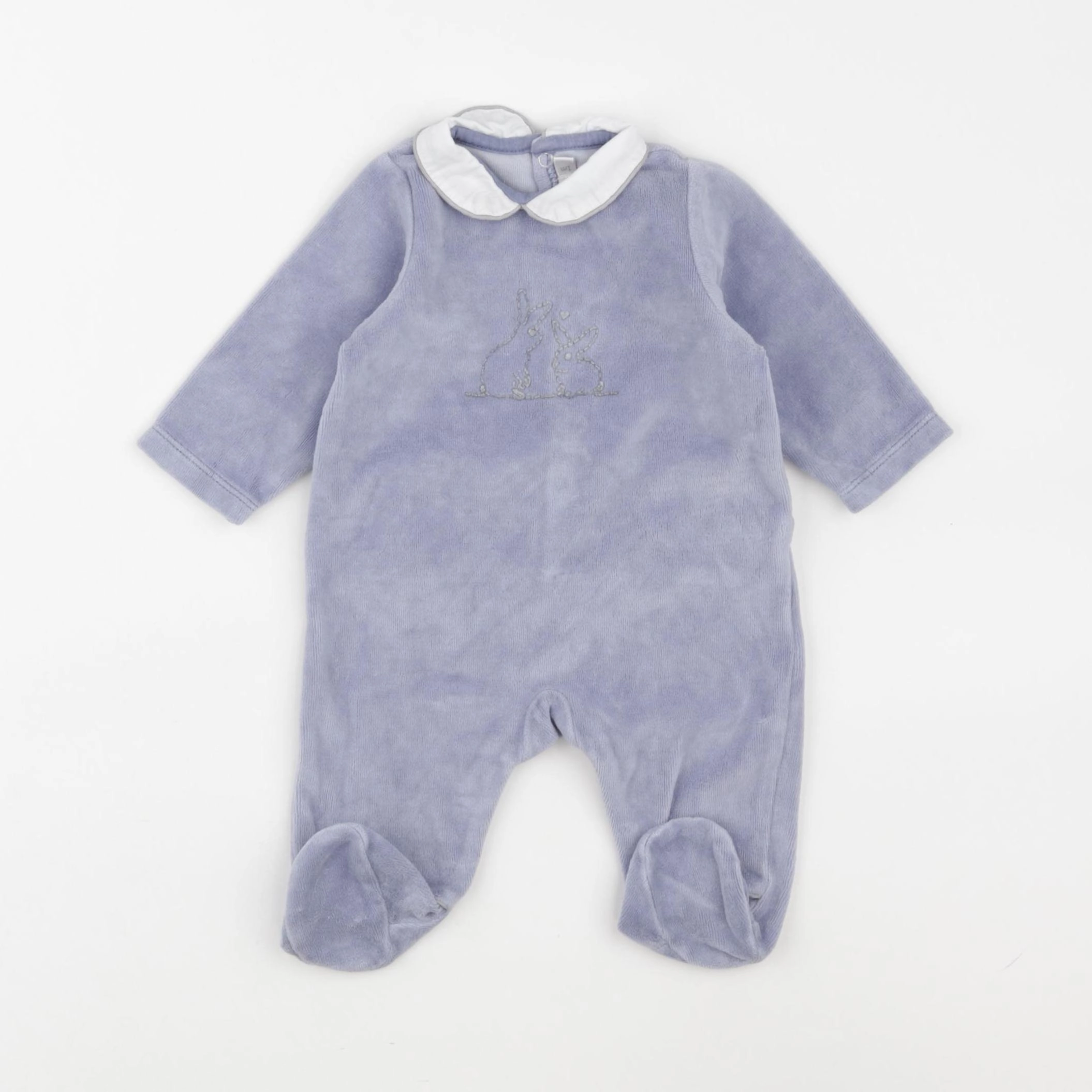 Boutchou - pyjama velours bleu - 1 mois