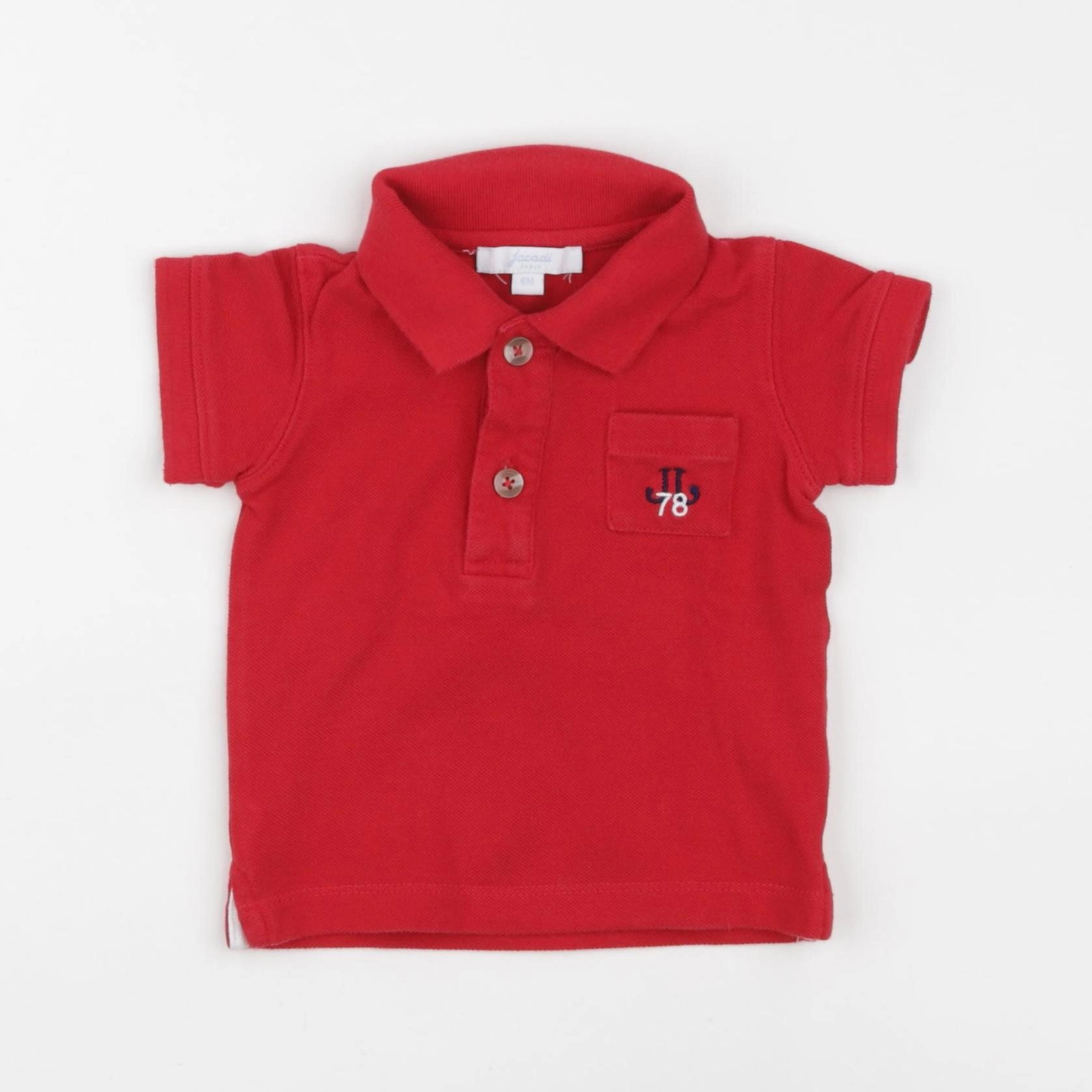 Jacadi - polo rouge - 6 mois