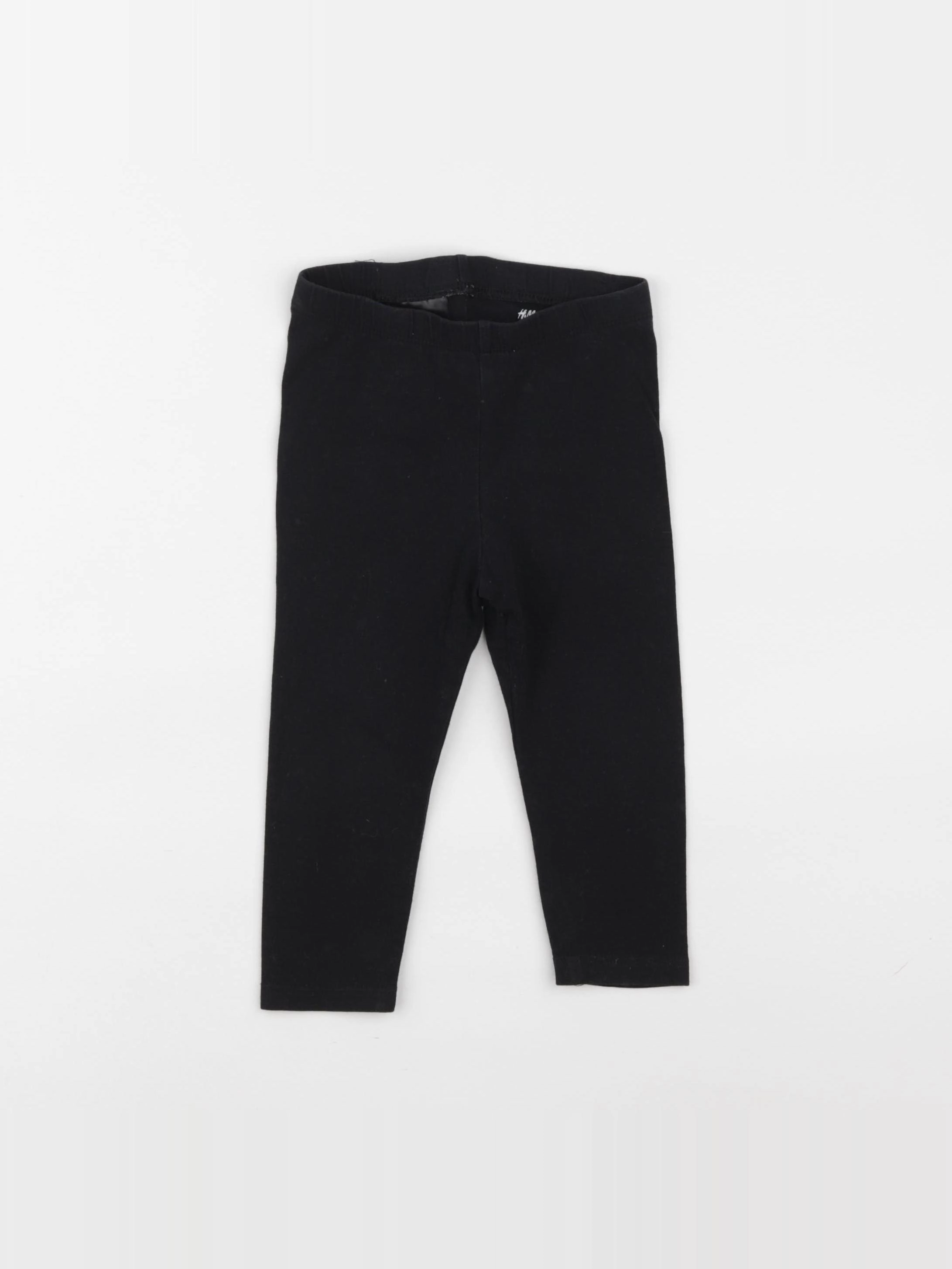 H&M - legging noir - 9/12 mois