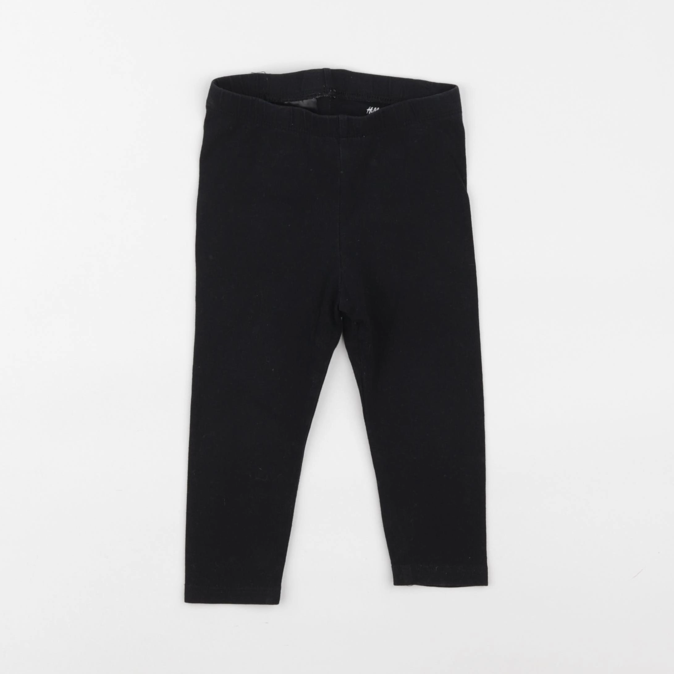 H&M - legging noir - 9/12 mois