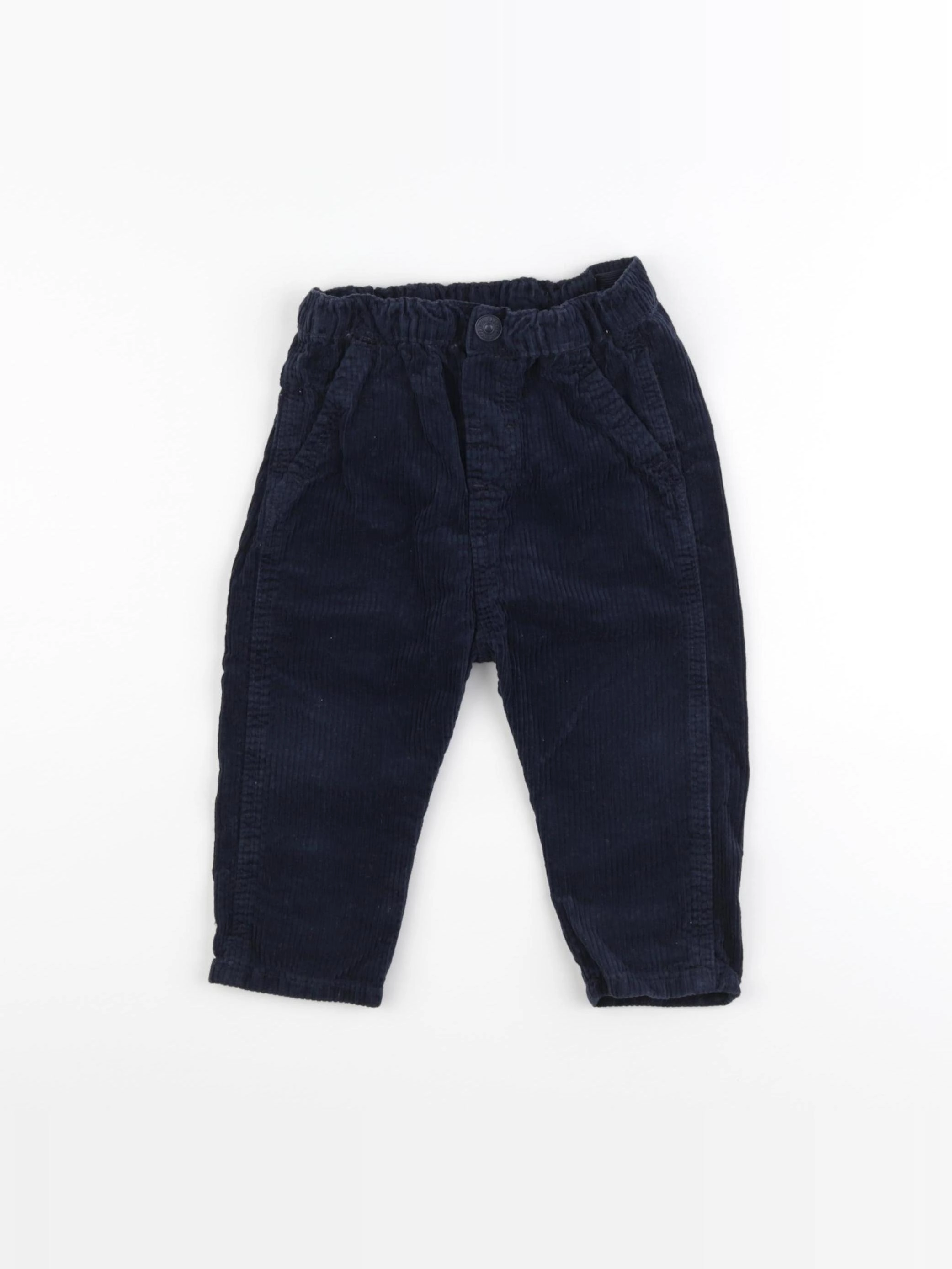 H&M - pantalon bleu - 12/18 mois