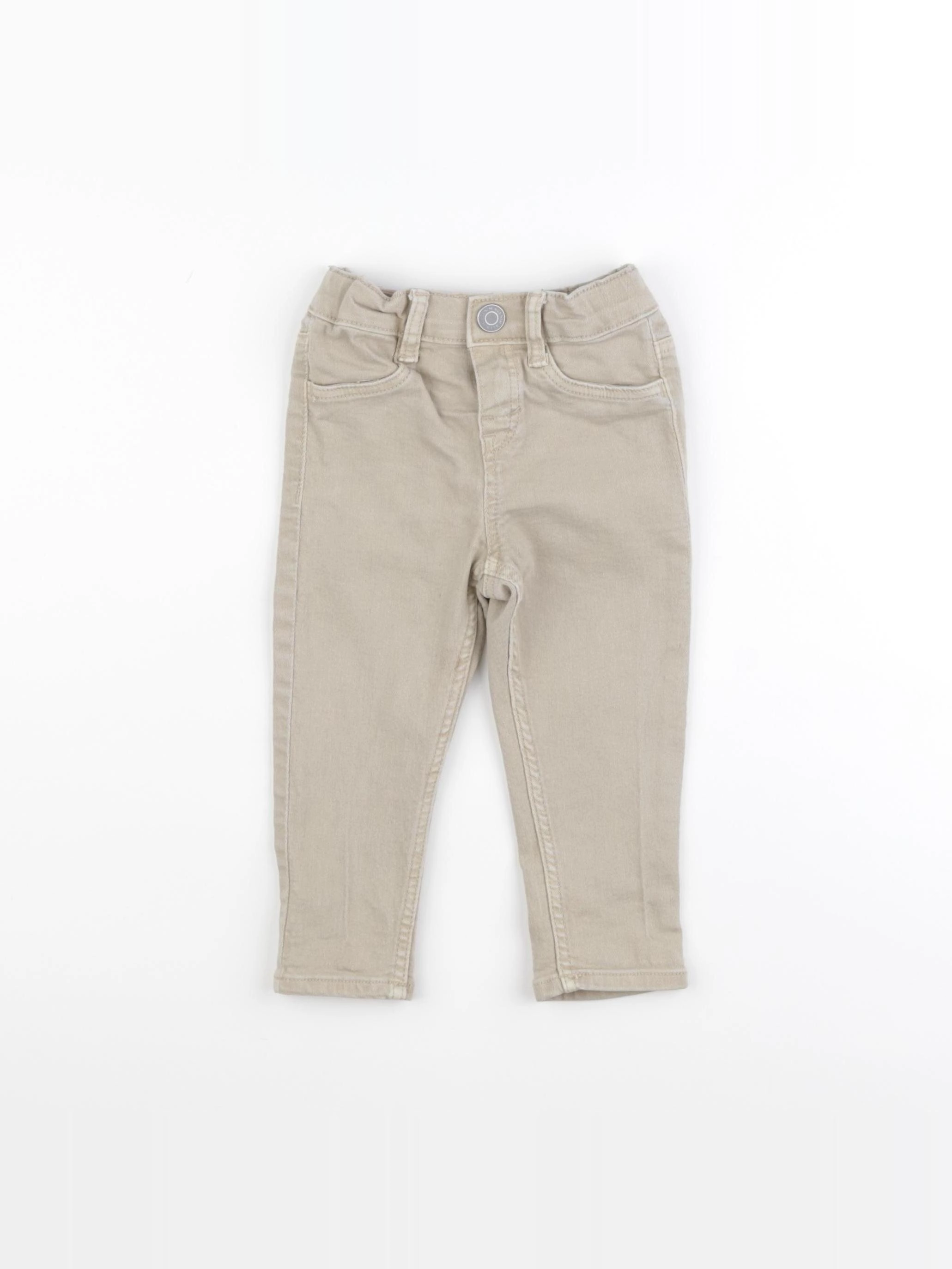 H&M - jean beige - 9/12 mois