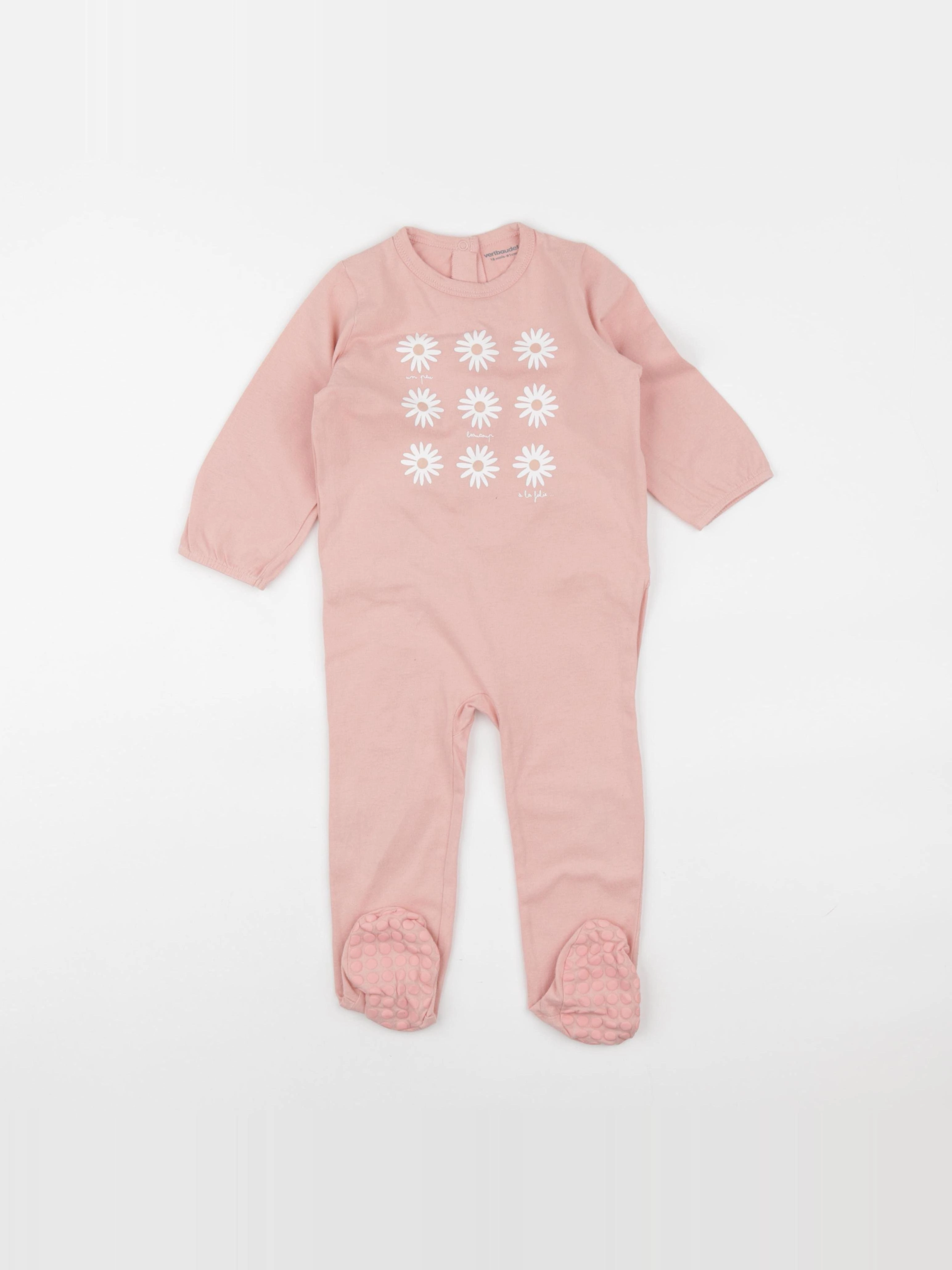 Vertbaudet - pyjama coton rose - 18 mois