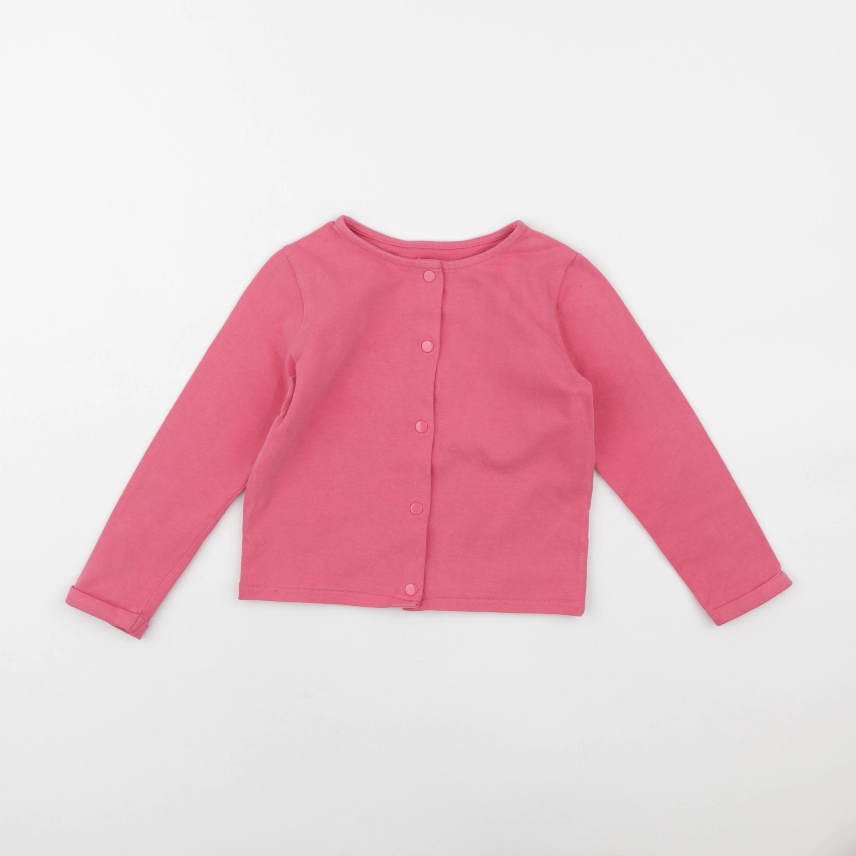 Vertbaudet - gilet rose - 4 ans