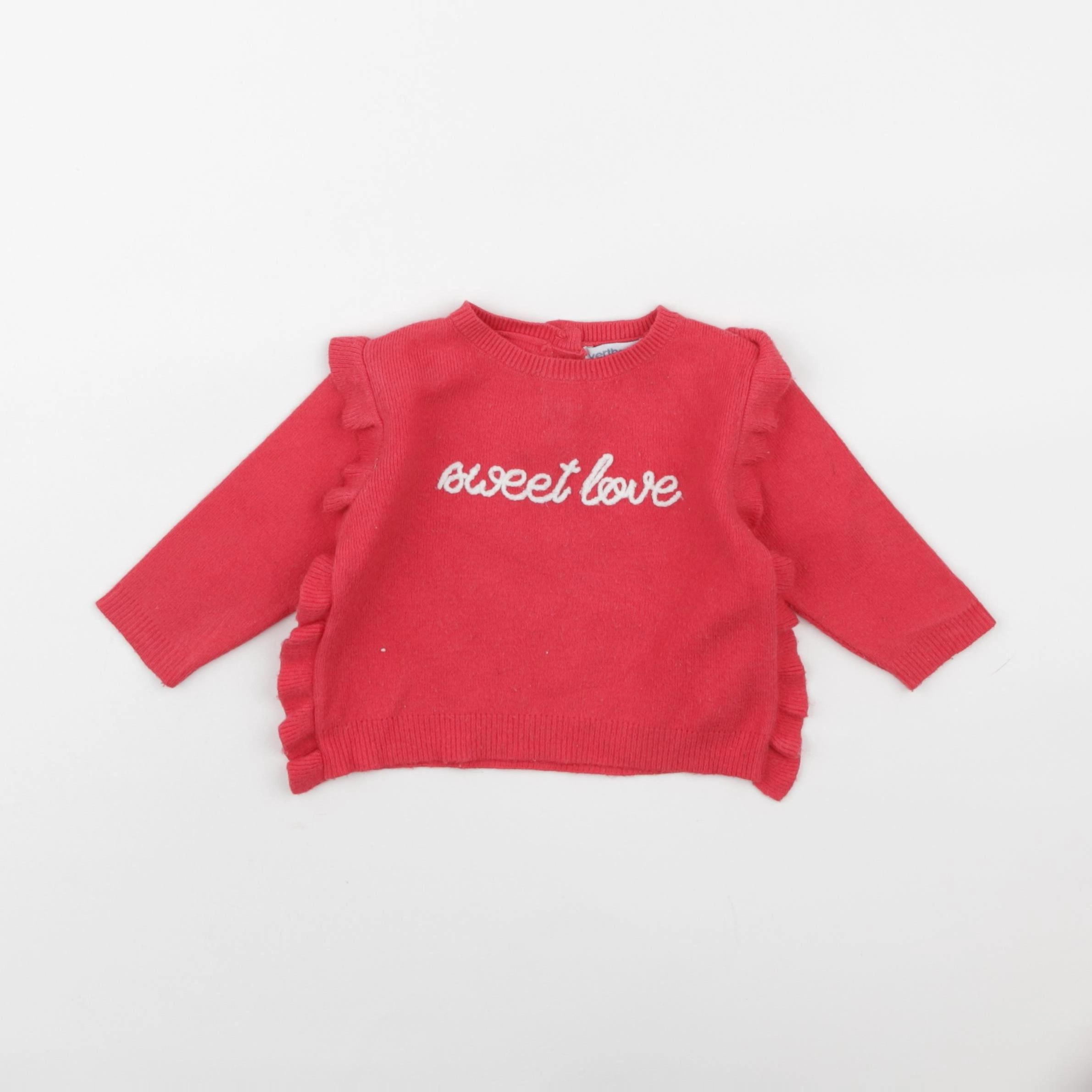 Vertbaudet - pull rose - 6 mois