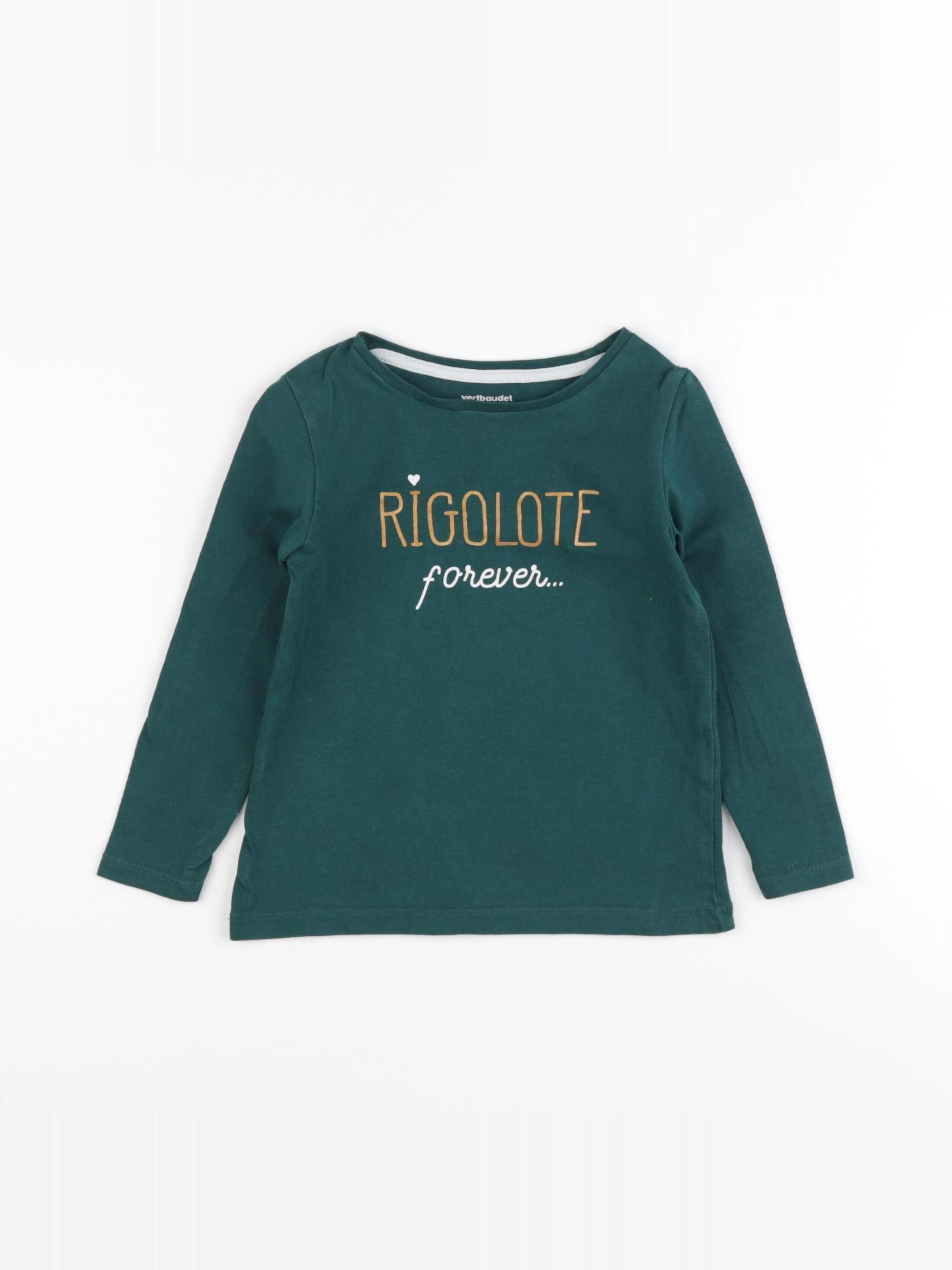 Vertbaudet - tee-shirt vert - 3 ans