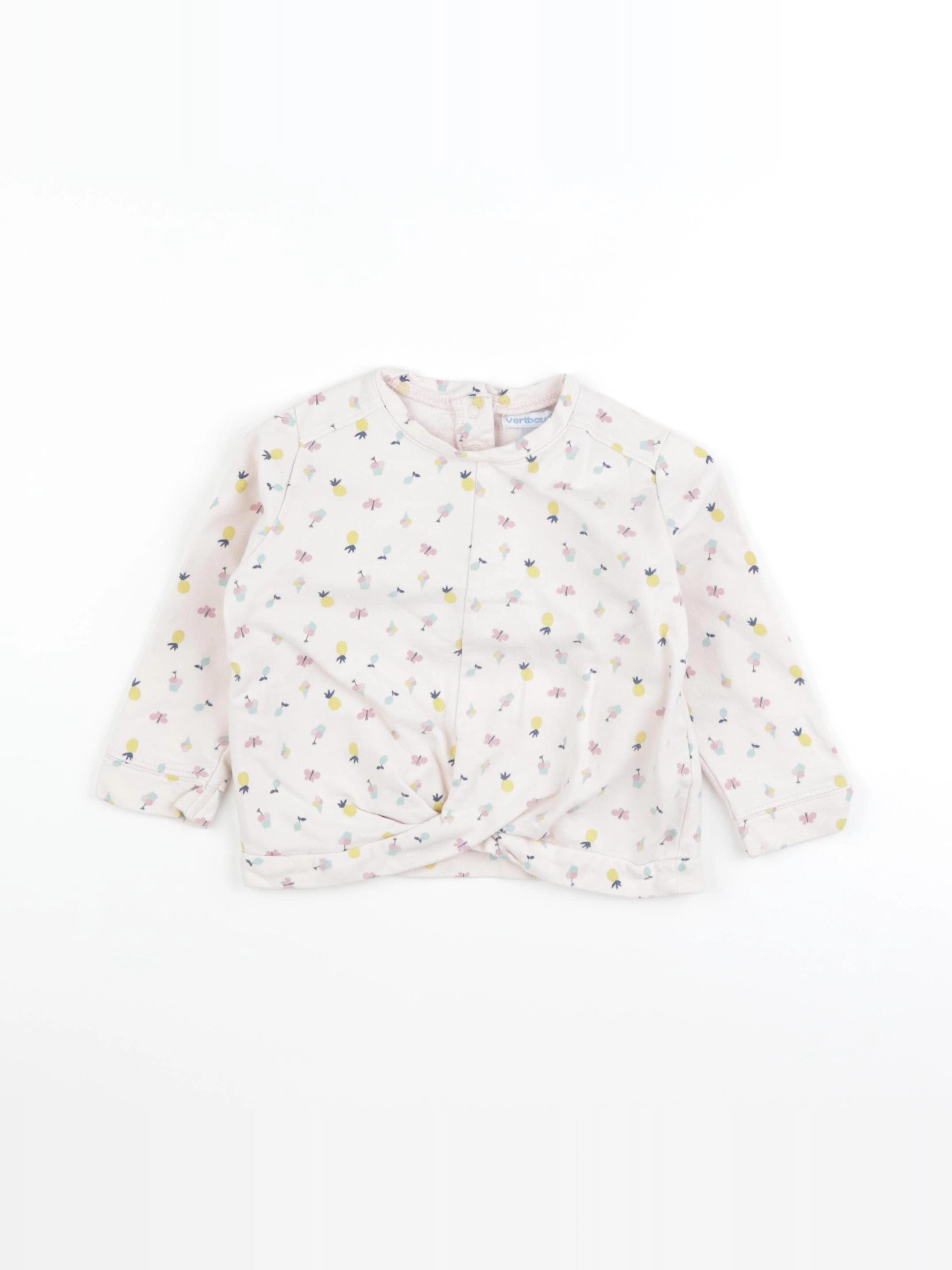 Vertbaudet - sweat rose - 18 mois