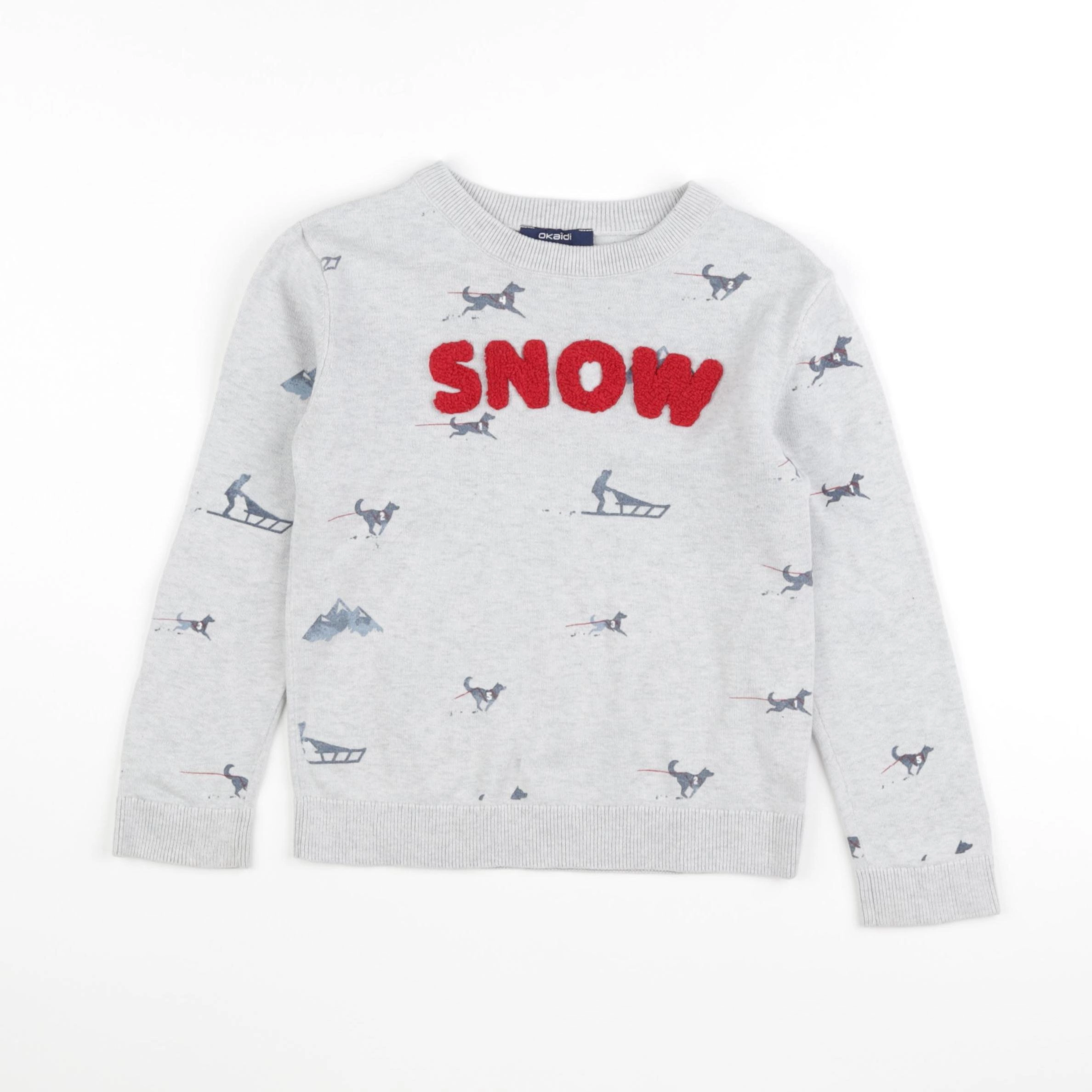 Okaidi - pull gris - 5 ans