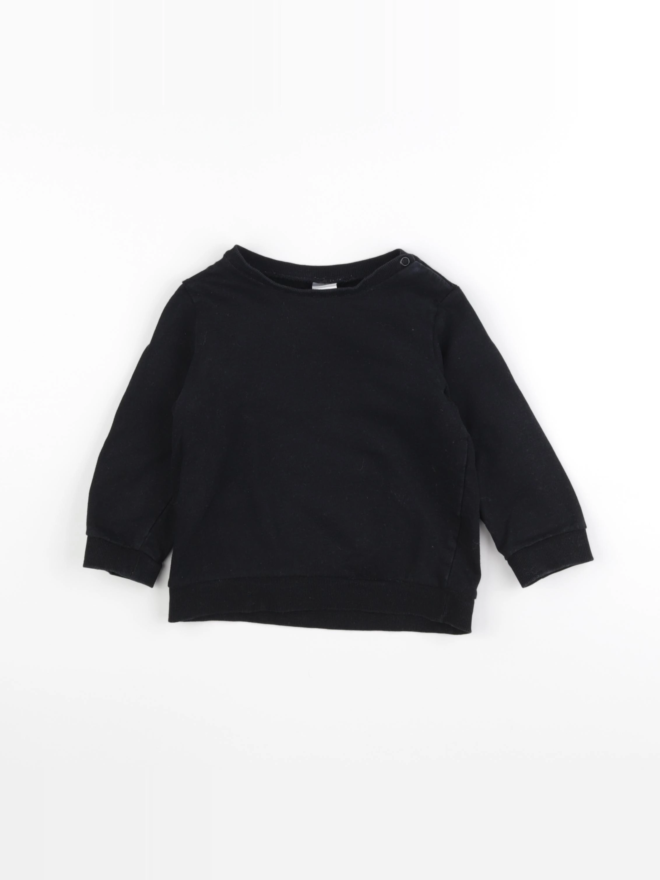 H&M - sweat noir - 12/18 mois