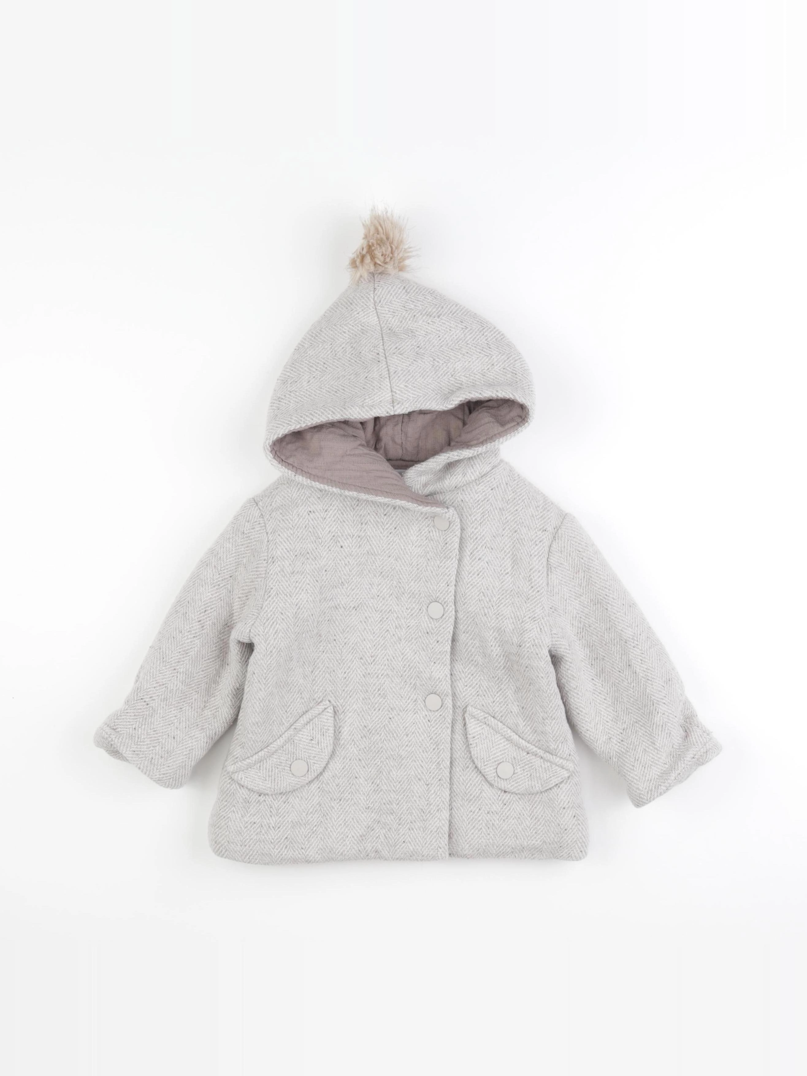 Zara - manteau gris - 12/18 mois
