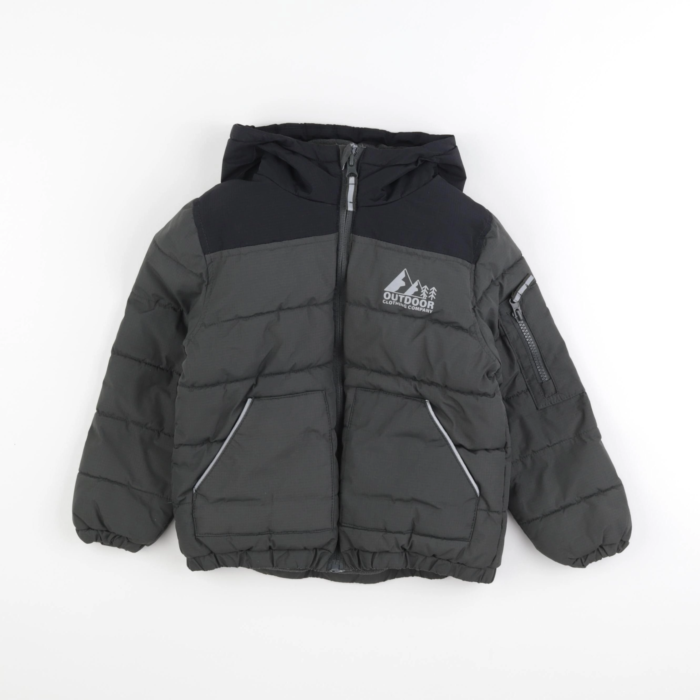 Vertbaudet - doudoune vert, noir - 5 ans