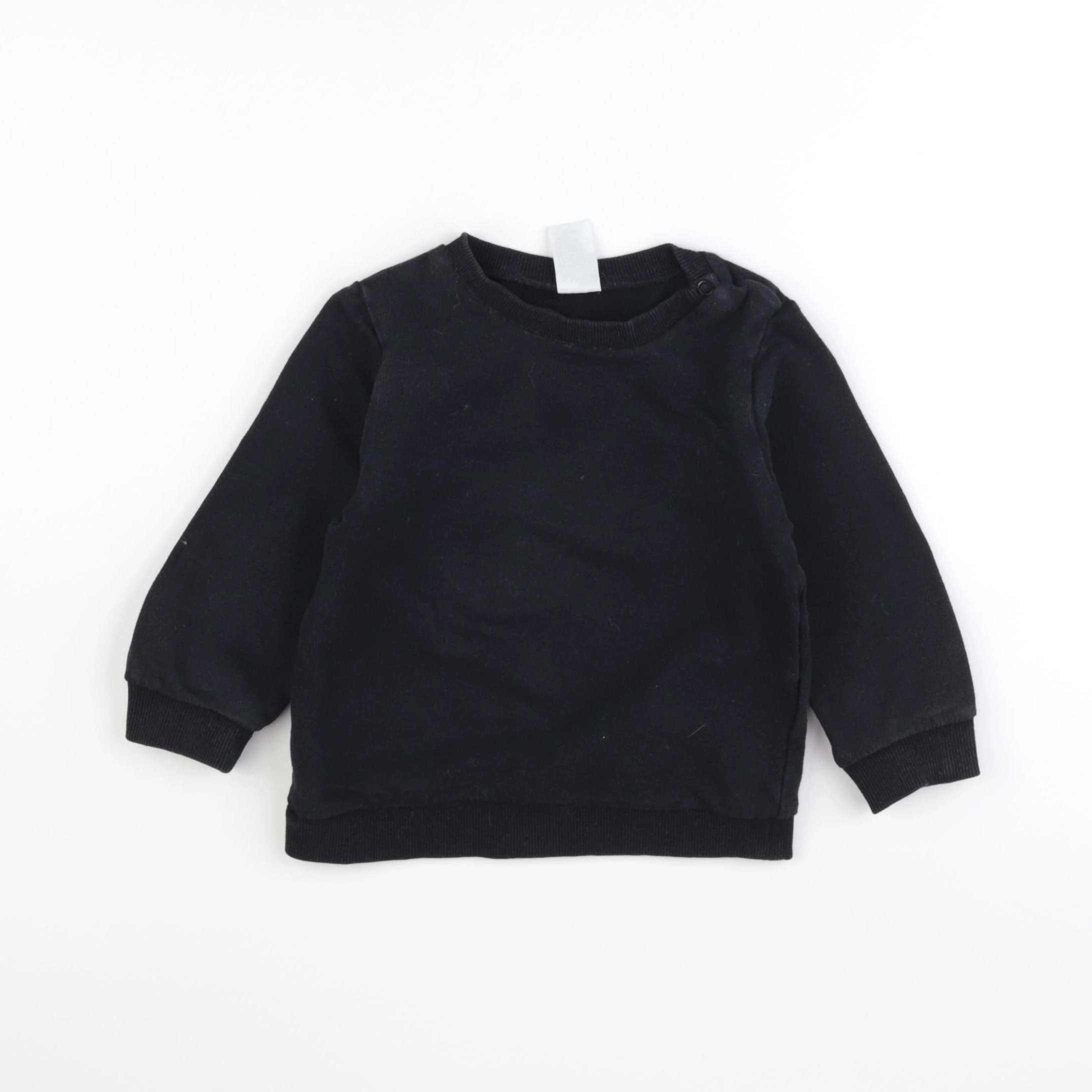 H&M - sweat noir - 12/18 mois