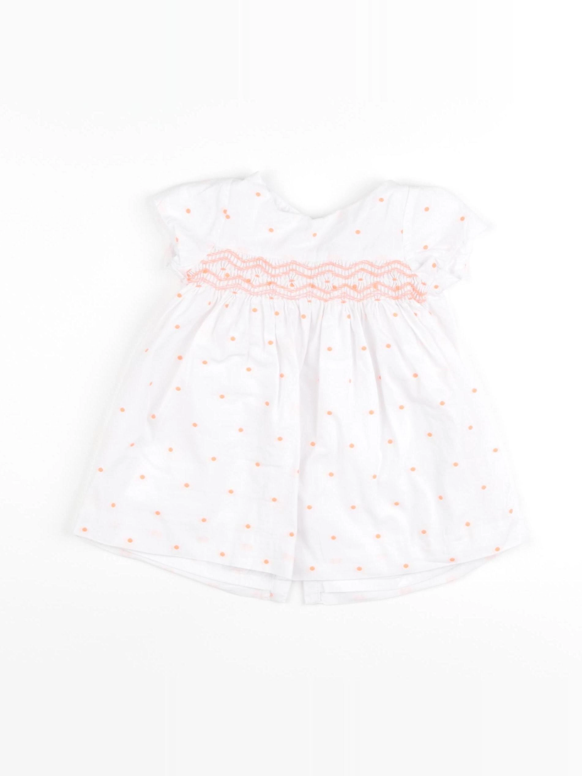 Jacadi - robe orange - 6 mois