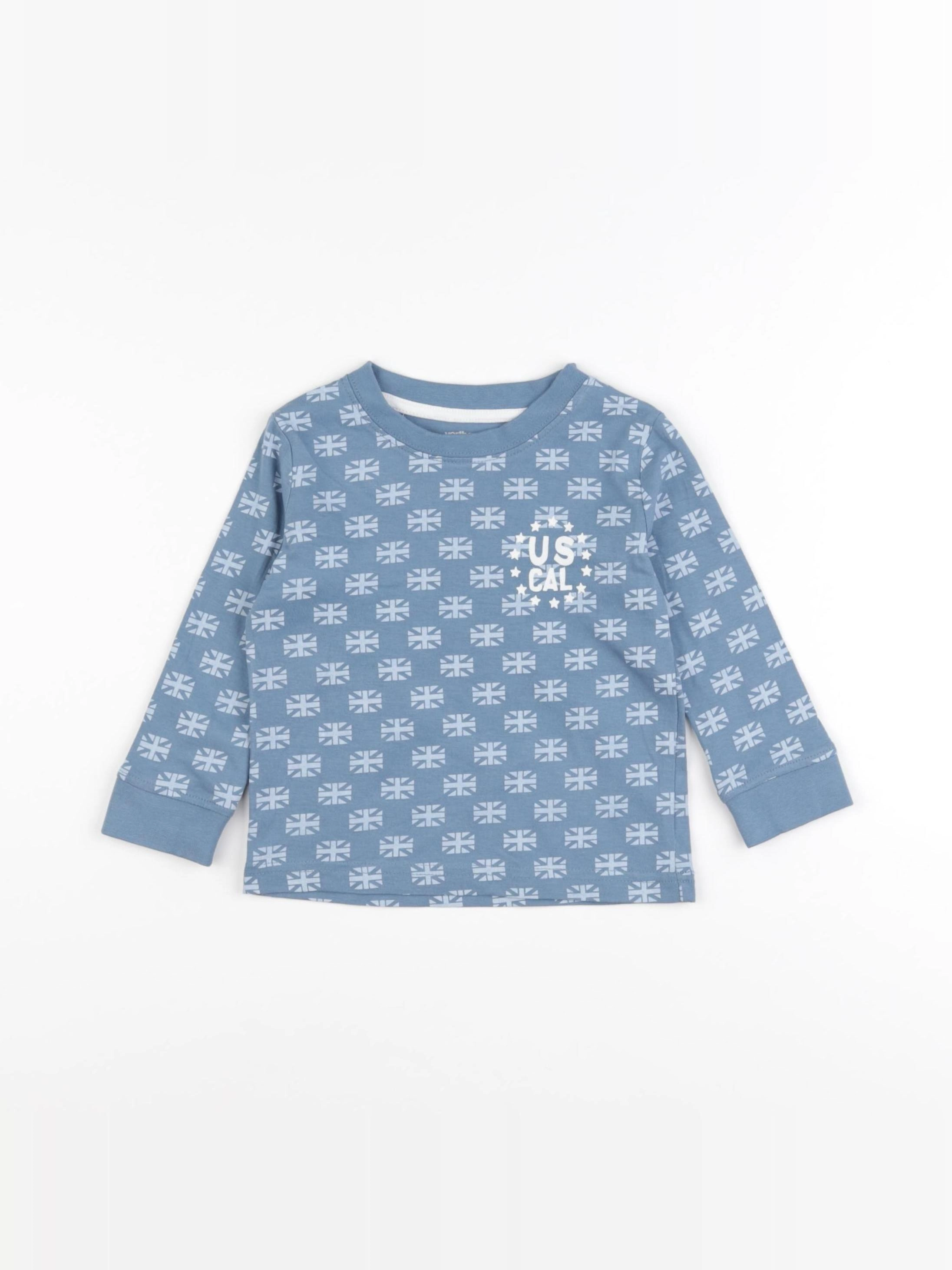 Vertbaudet - tee-shirt bleu - 2 ans