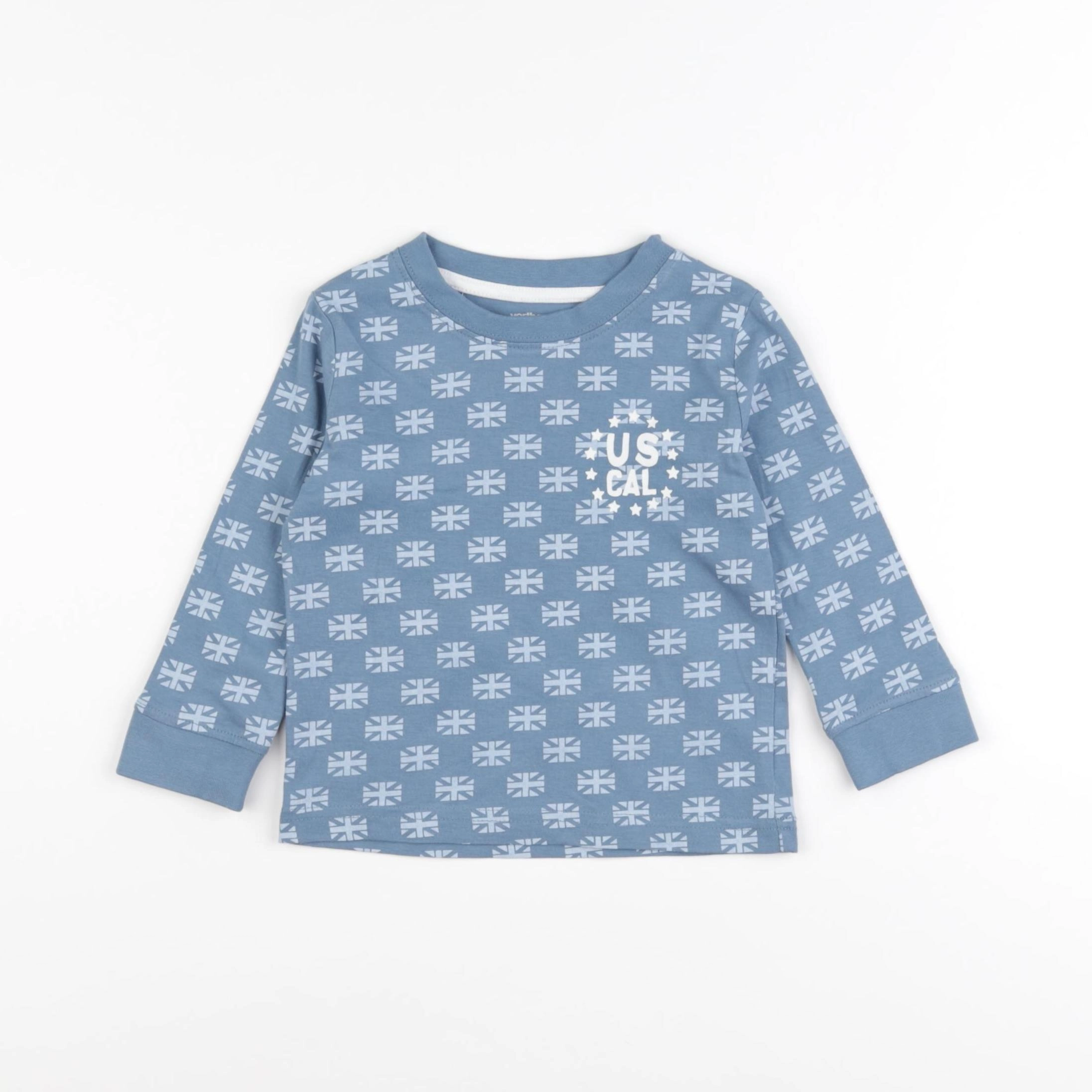 Vertbaudet - tee-shirt bleu - 2 ans