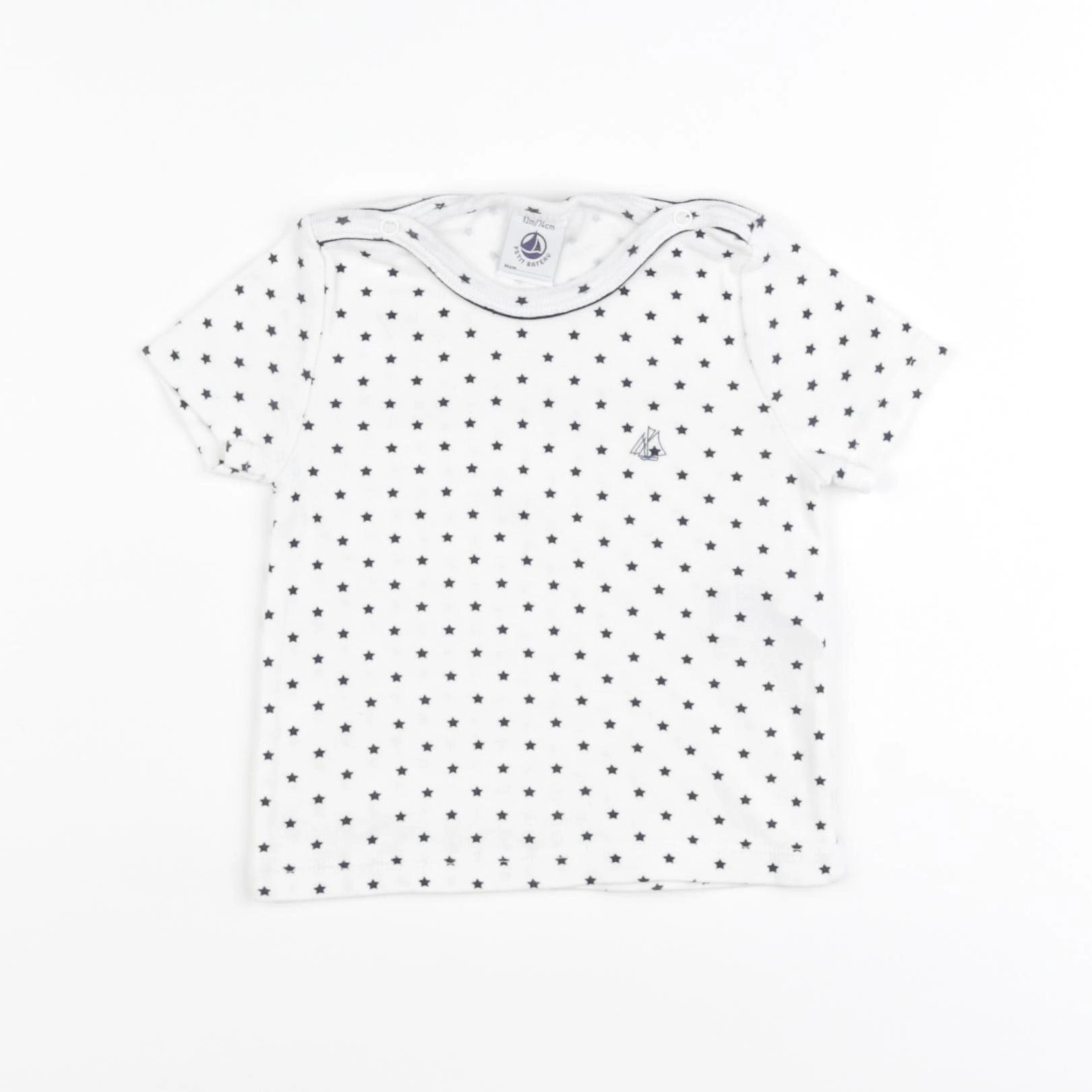 Petit Bateau - maillot de corps bleu - 12 mois