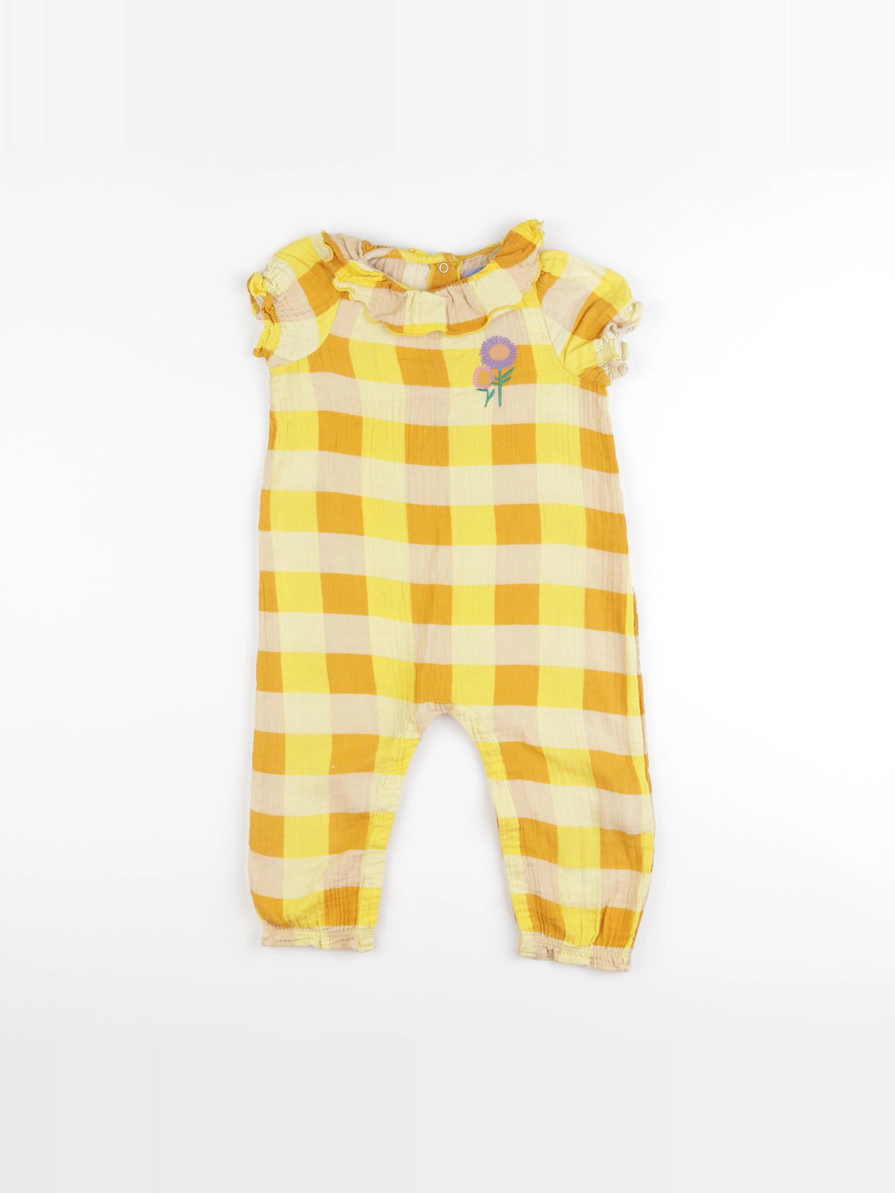 Monoprix - combinaison jaune - 12/18 mois