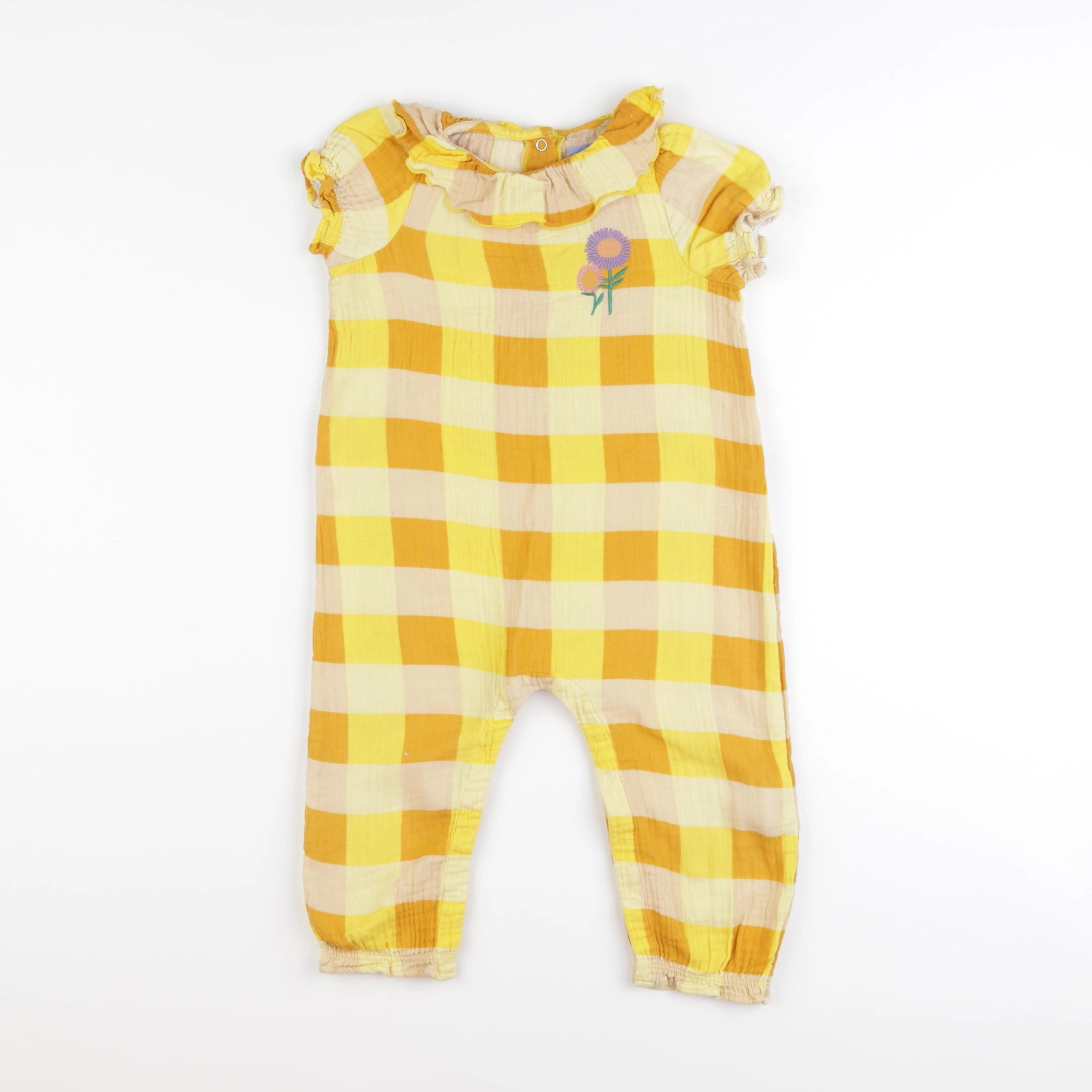Monoprix - combinaison jaune - 12/18 mois