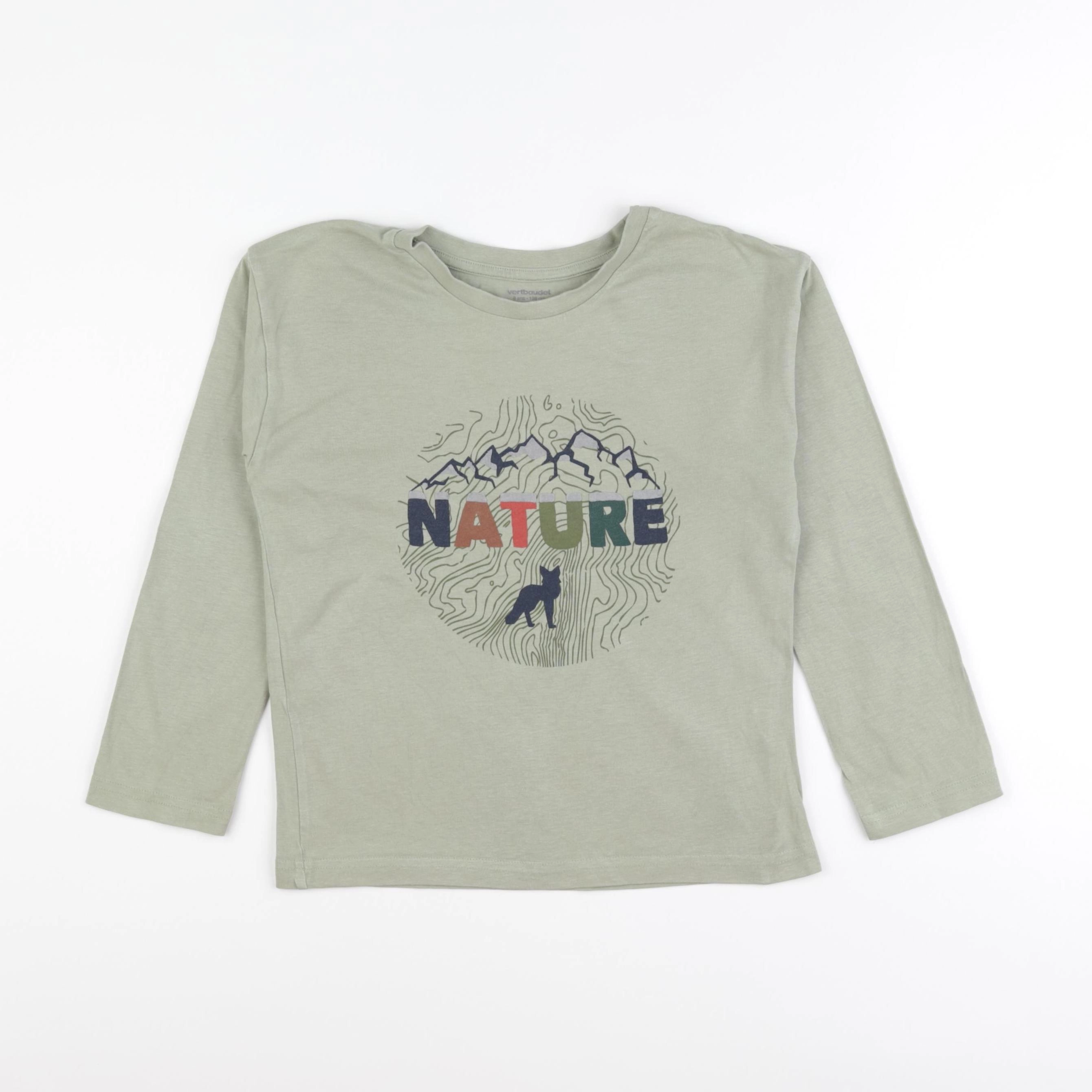 Vertbaudet - tee-shirt vert - 8 ans