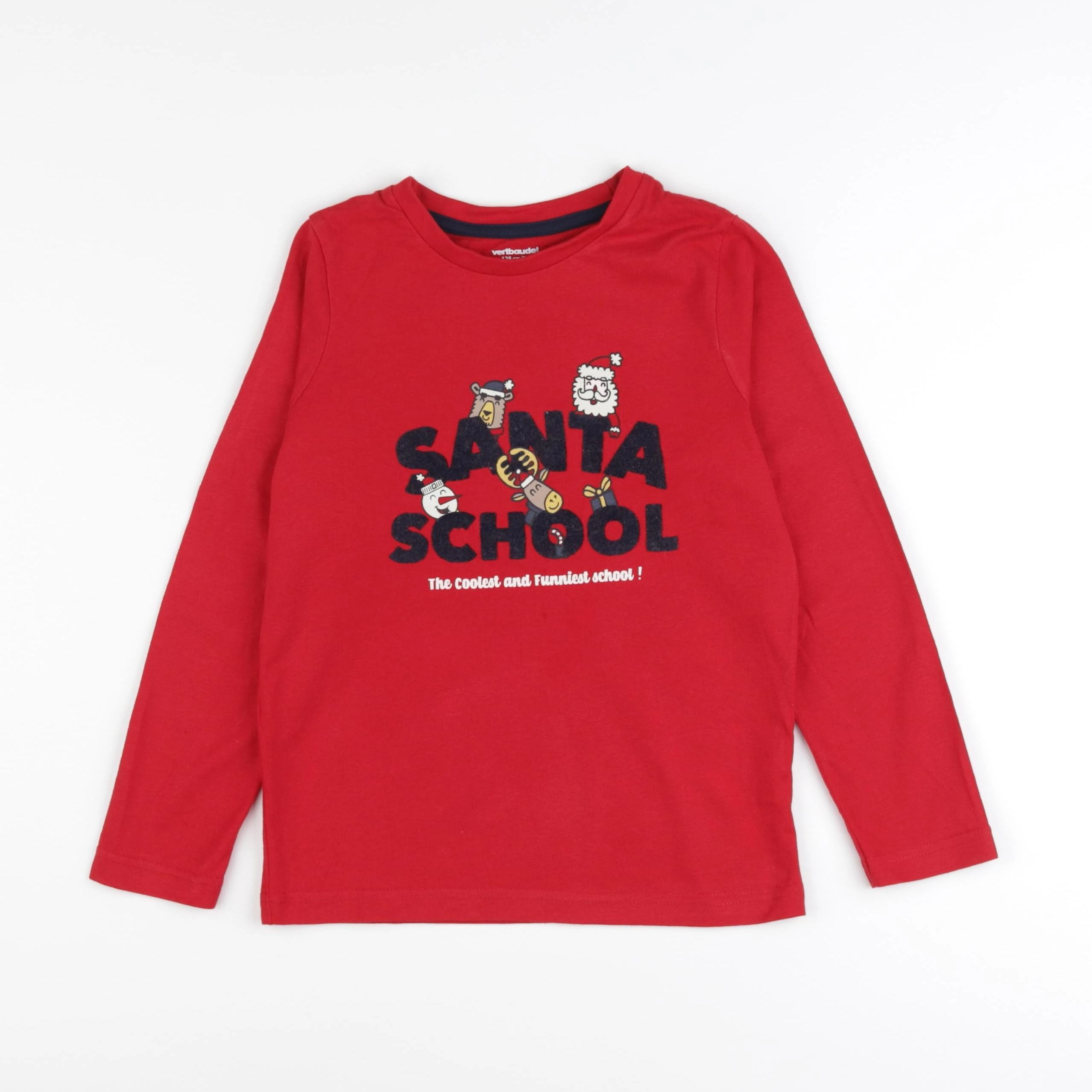 Vertbaudet - tee-shirt rouge - 8 ans