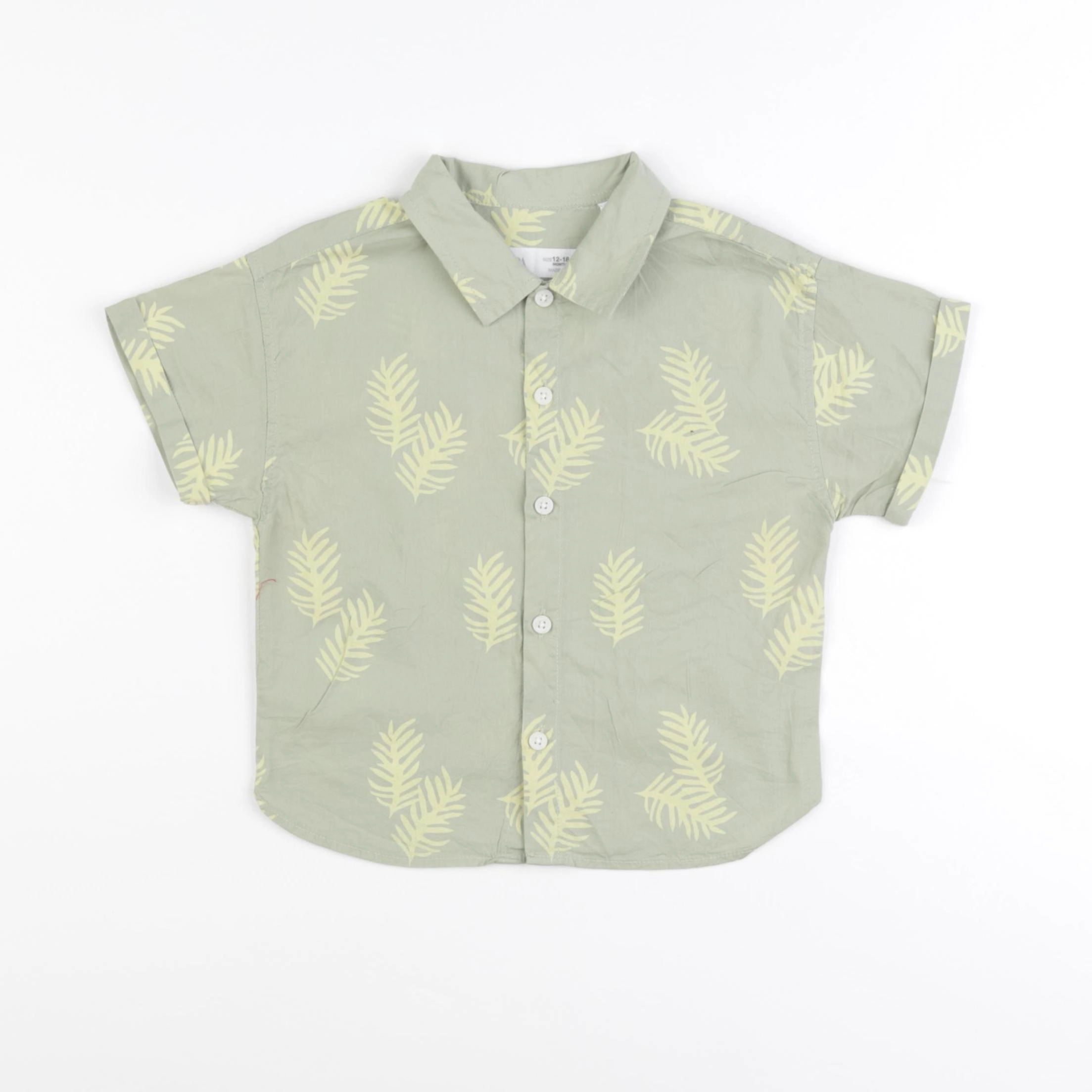 Zara - chemise vert - 12/18 mois