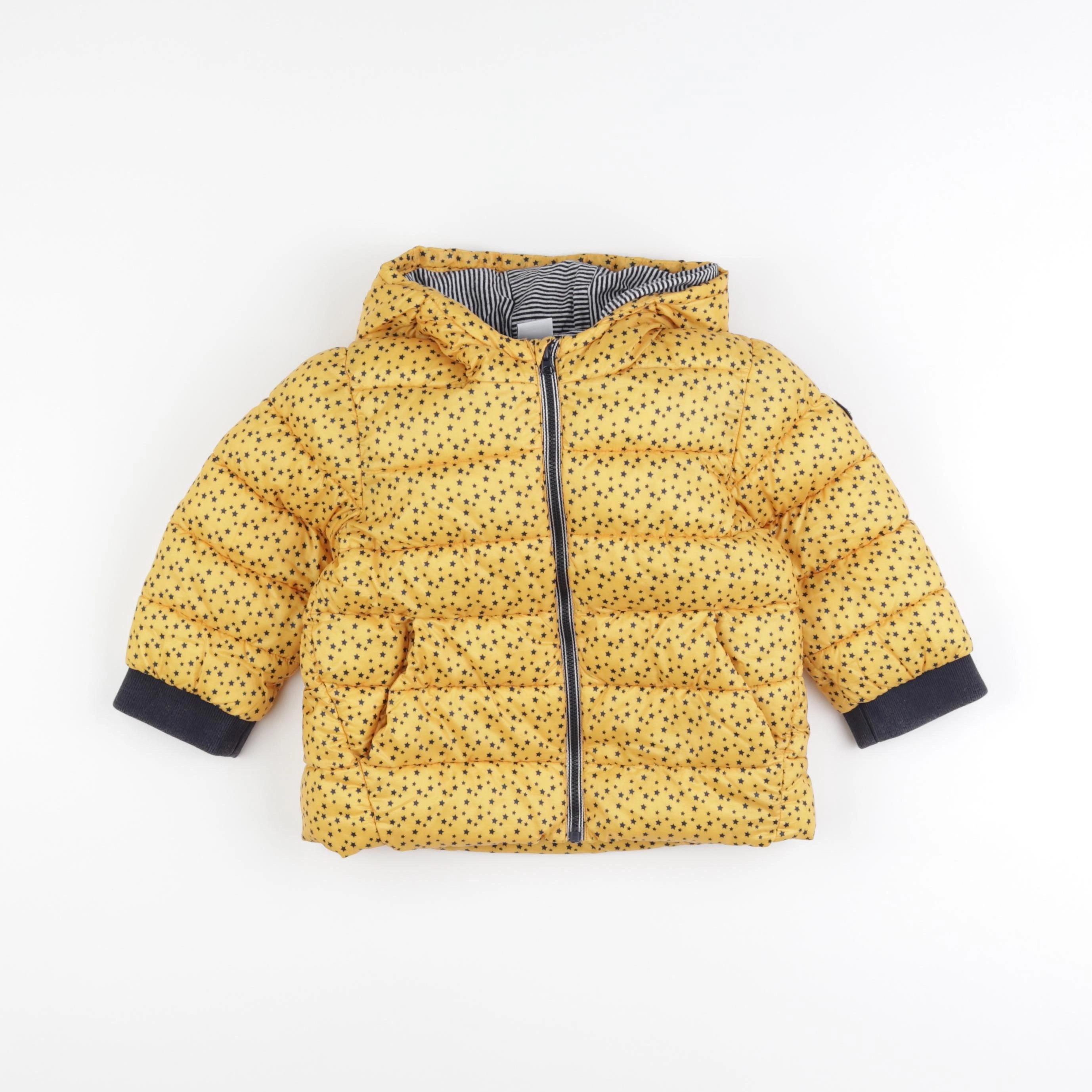 Petit Bateau - doudoune jaune - 24 mois