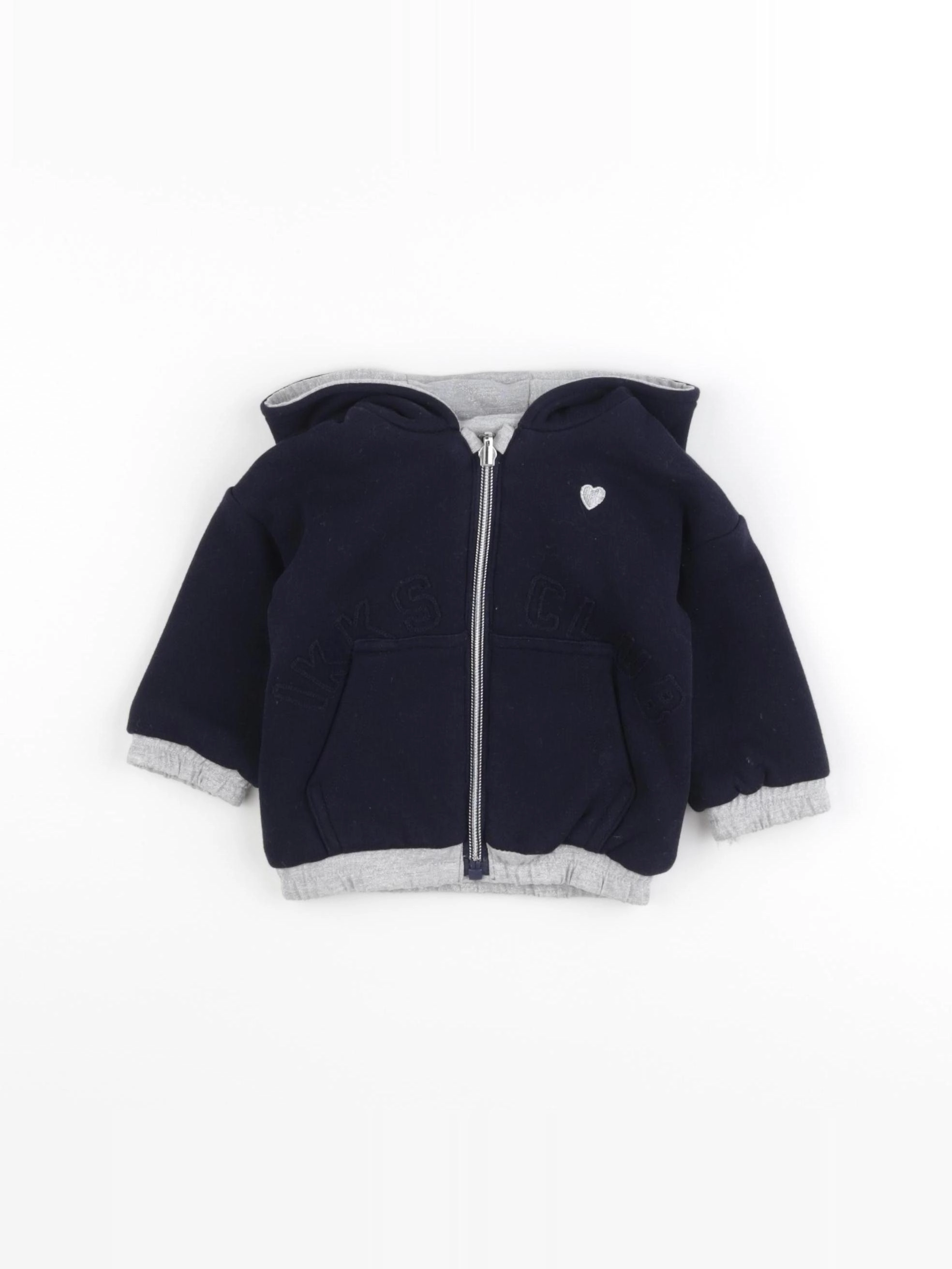 IKKS - sweat réversible bleu - 6 mois