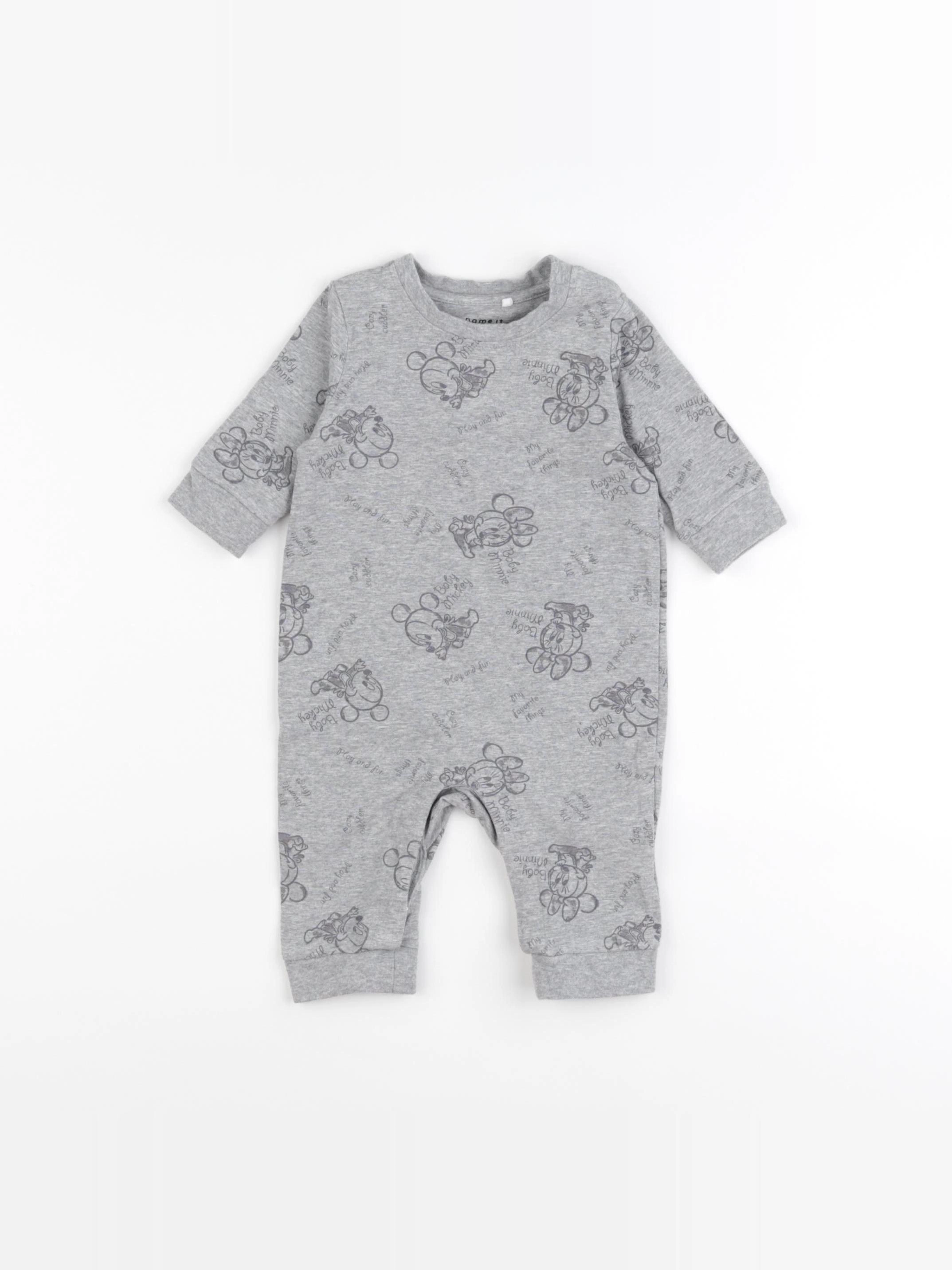 Name it - pyjama coton gris - 1 mois