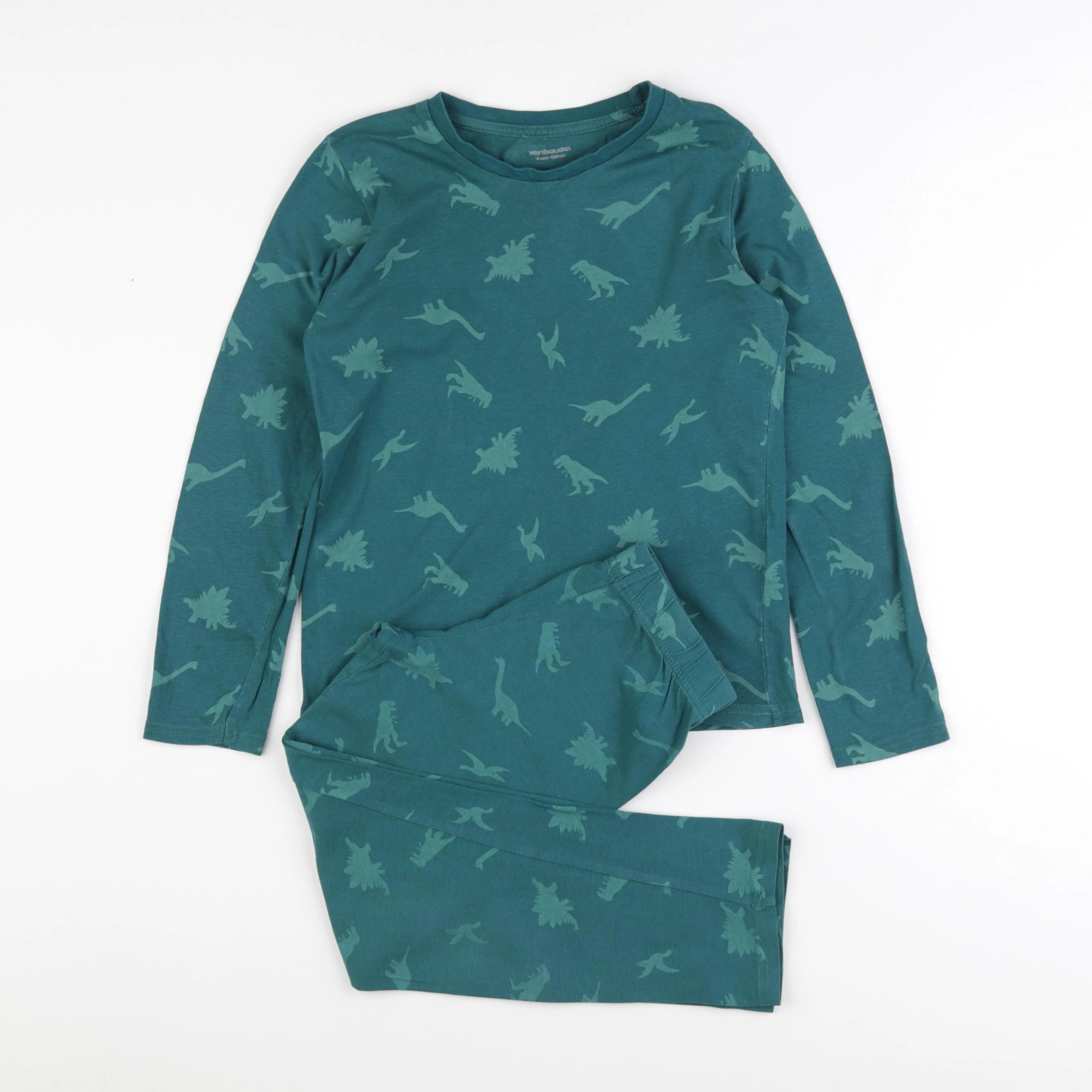 Vertbaudet - pyjama coton vert - 8 ans