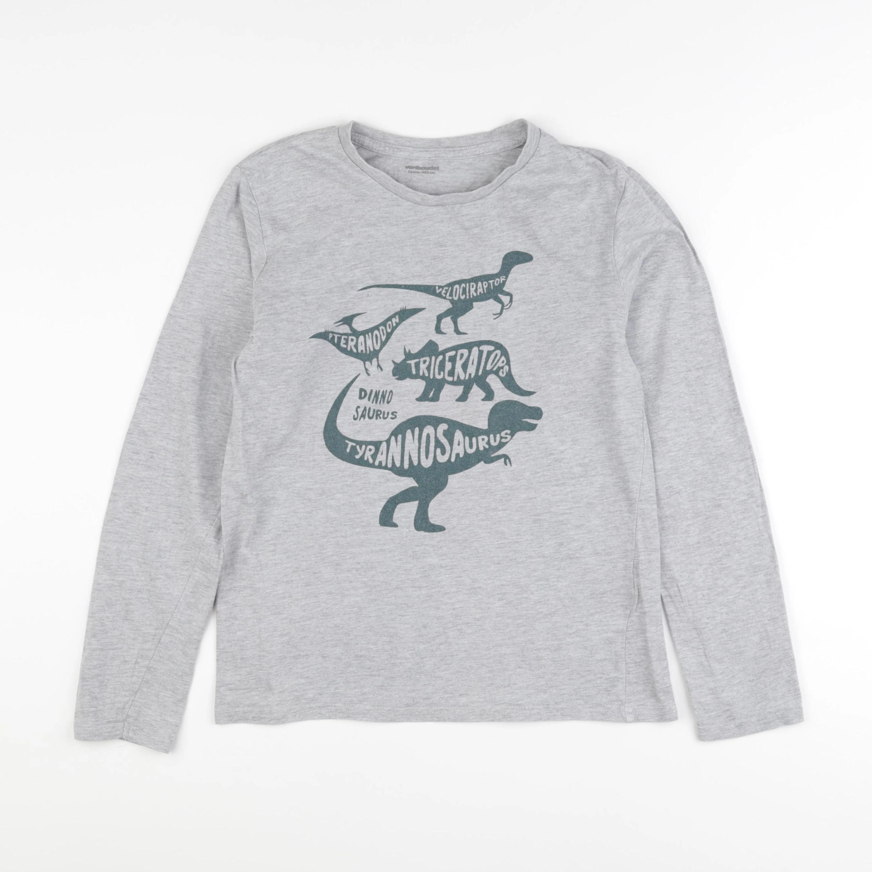 Vertbaudet - tee-shirt gris - 12 ans