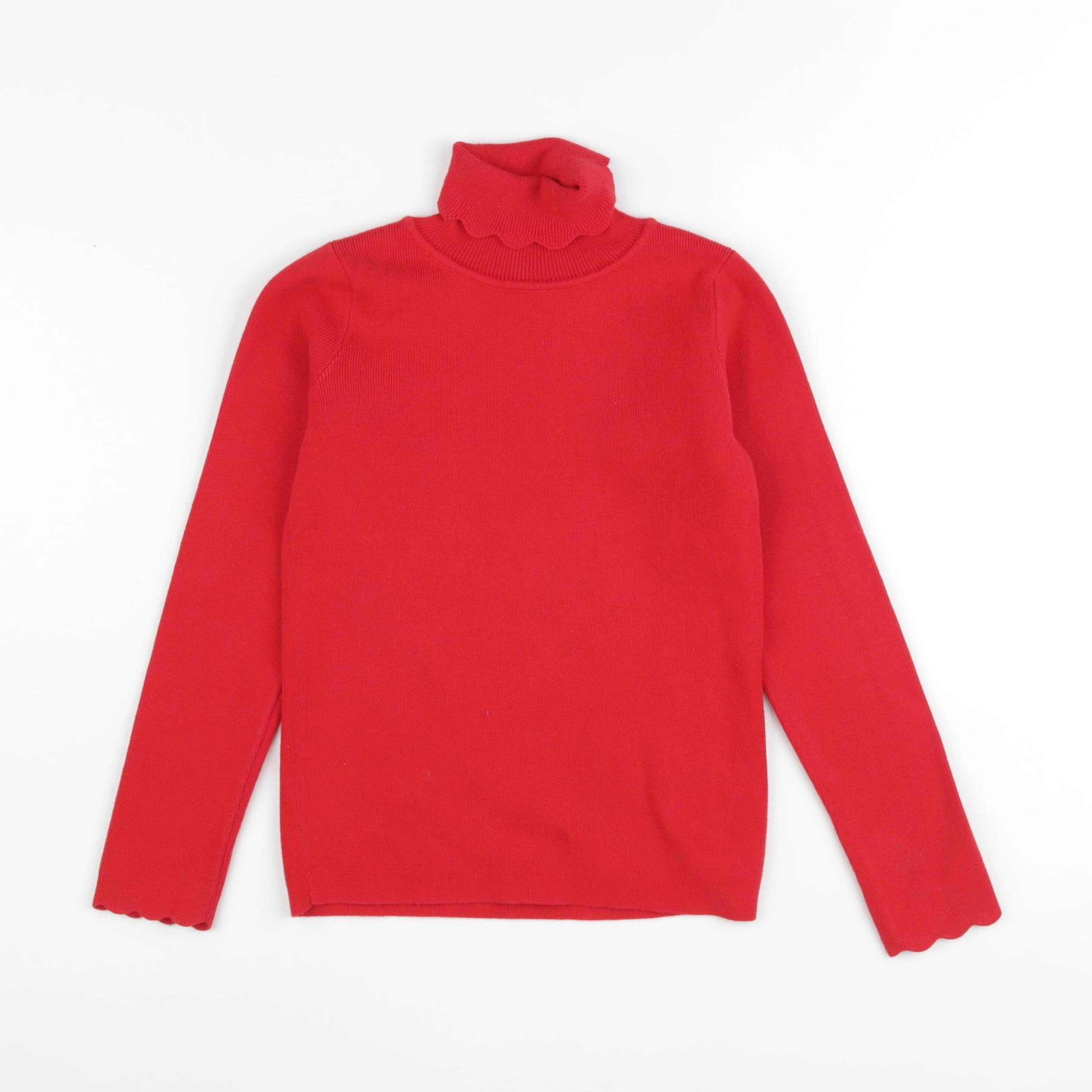 Petit Bateau - pull rouge - 8 ans