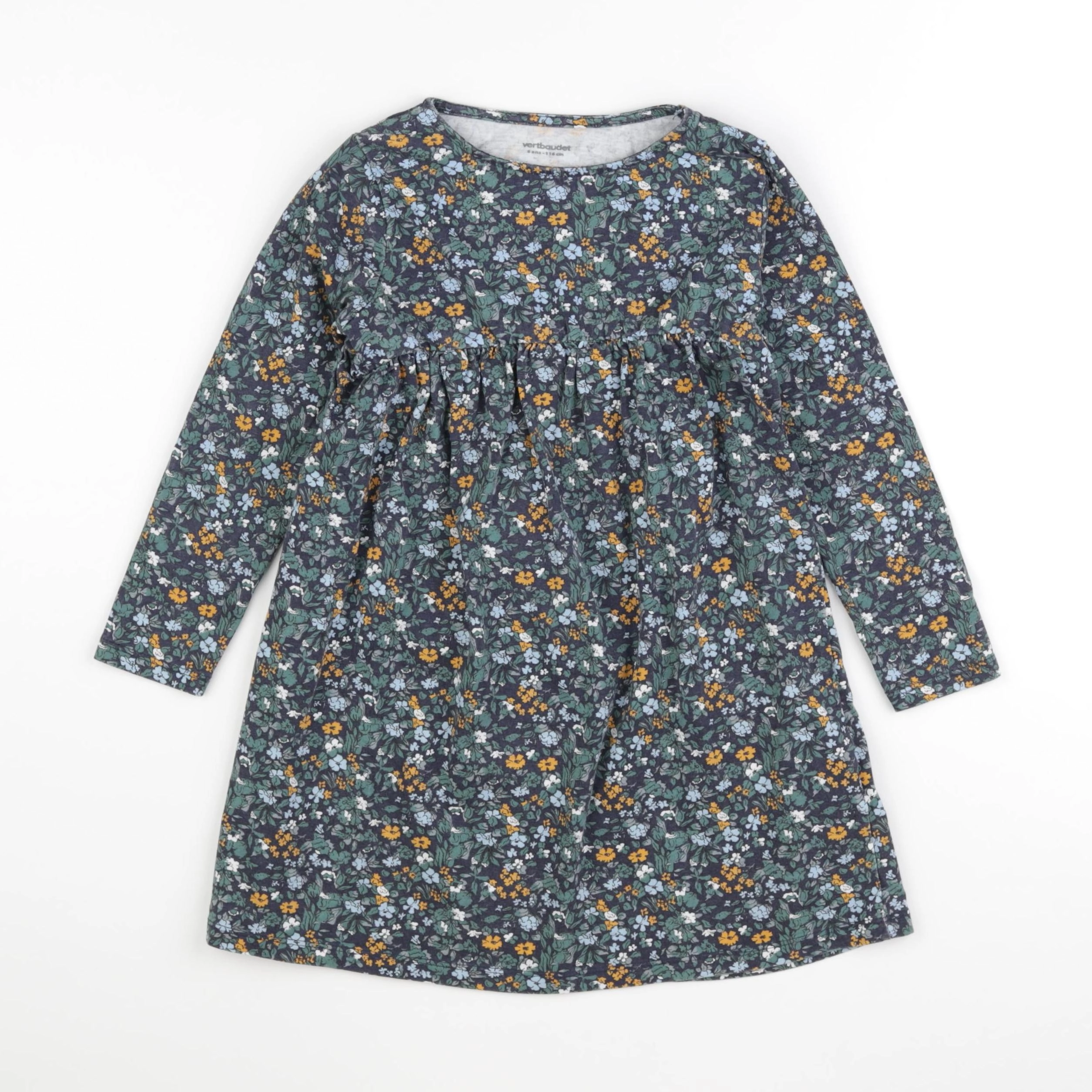 Vertbaudet - robe vert - 6 ans