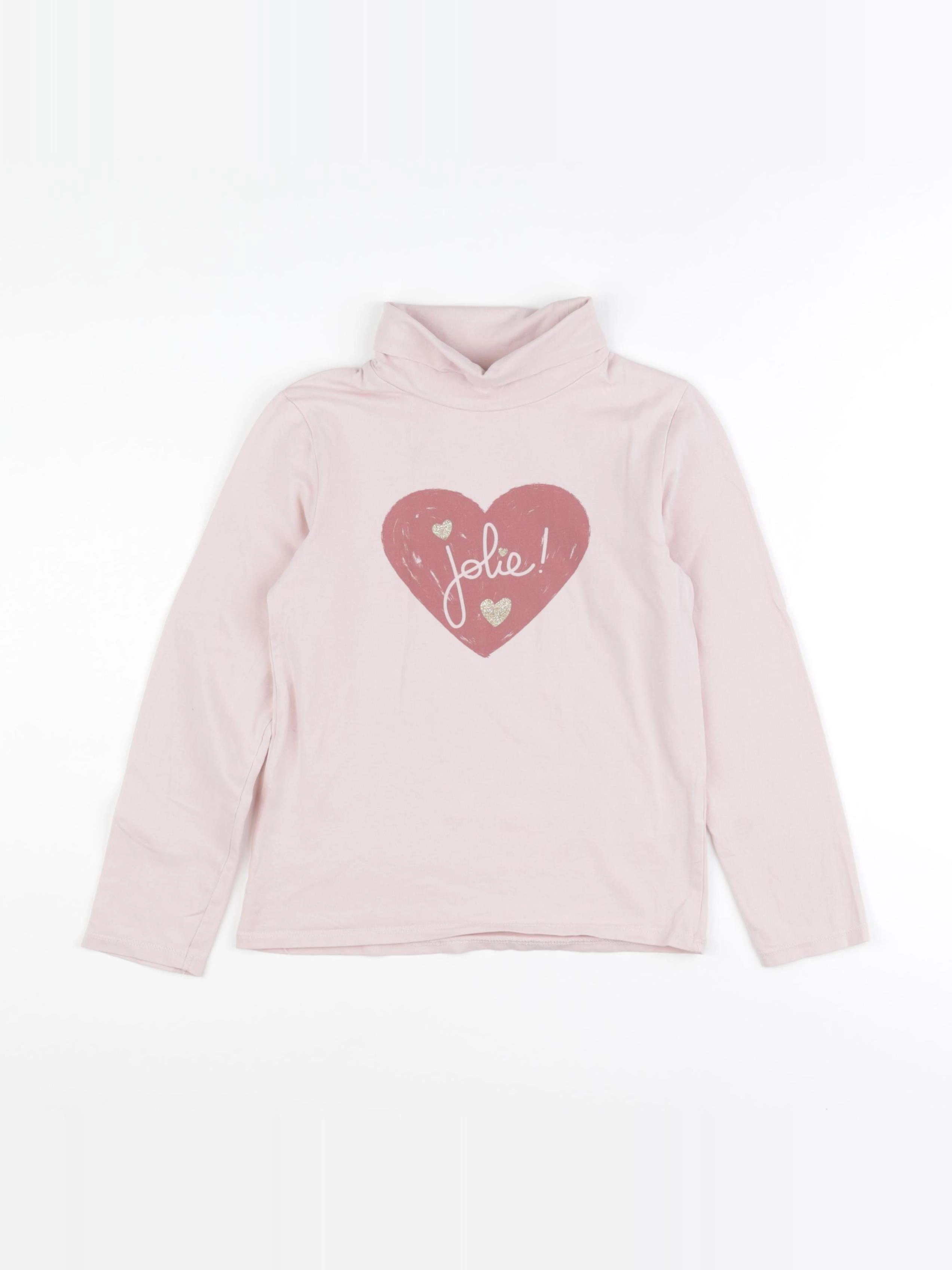 Vertbaudet - sous-pull rose - 8 ans