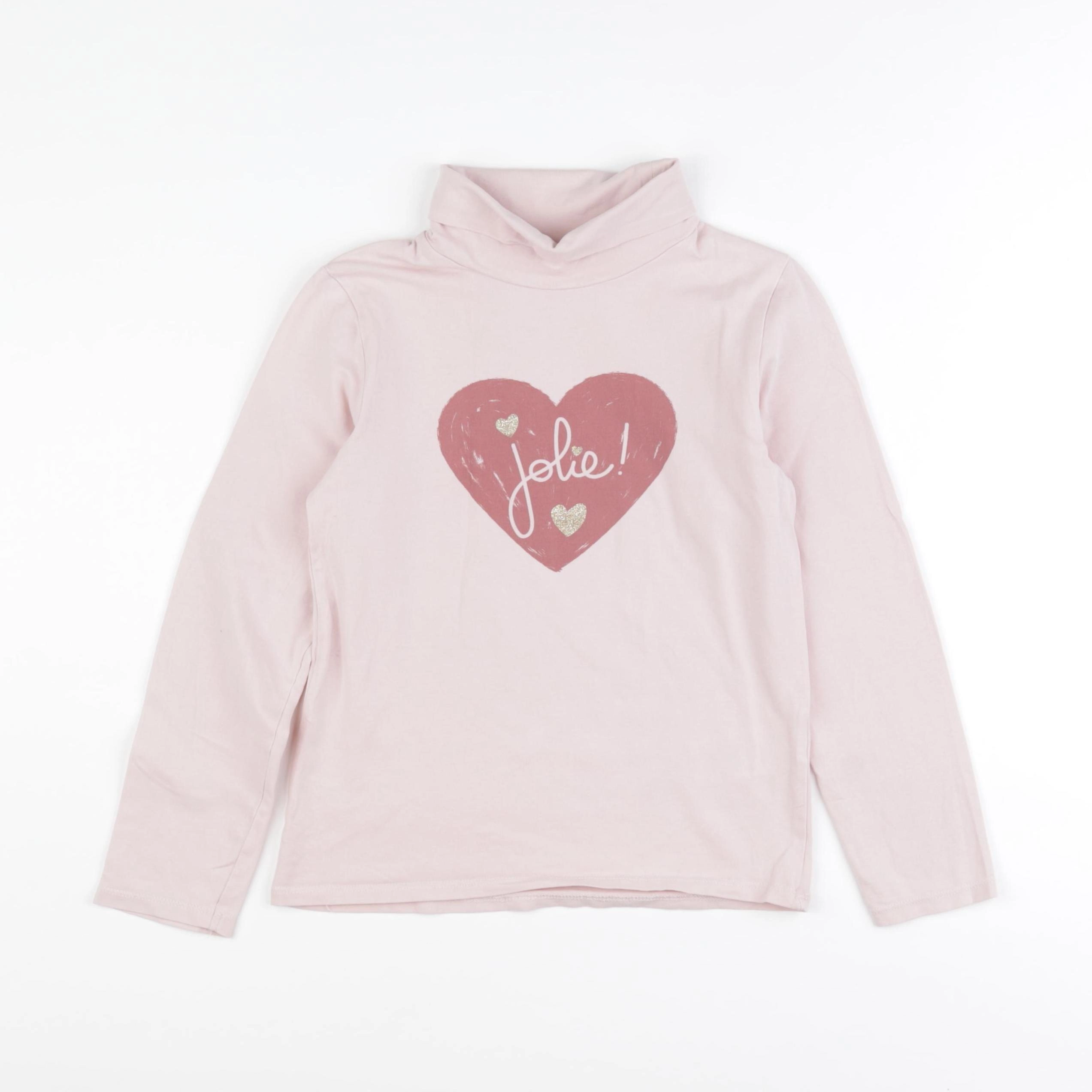 Vertbaudet - sous-pull rose - 8 ans