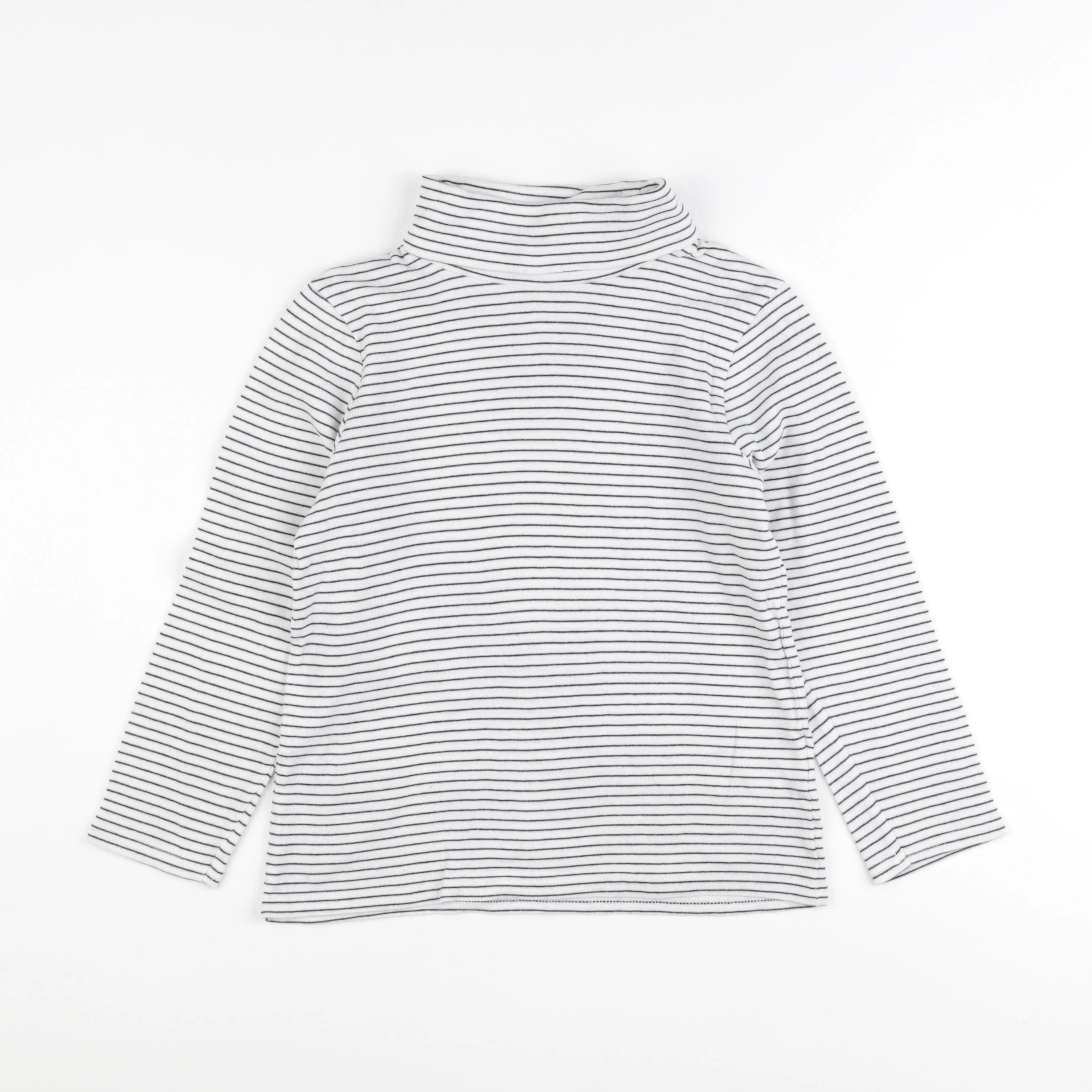 Vertbaudet - sous-pull blanc, bleu - 10 ans