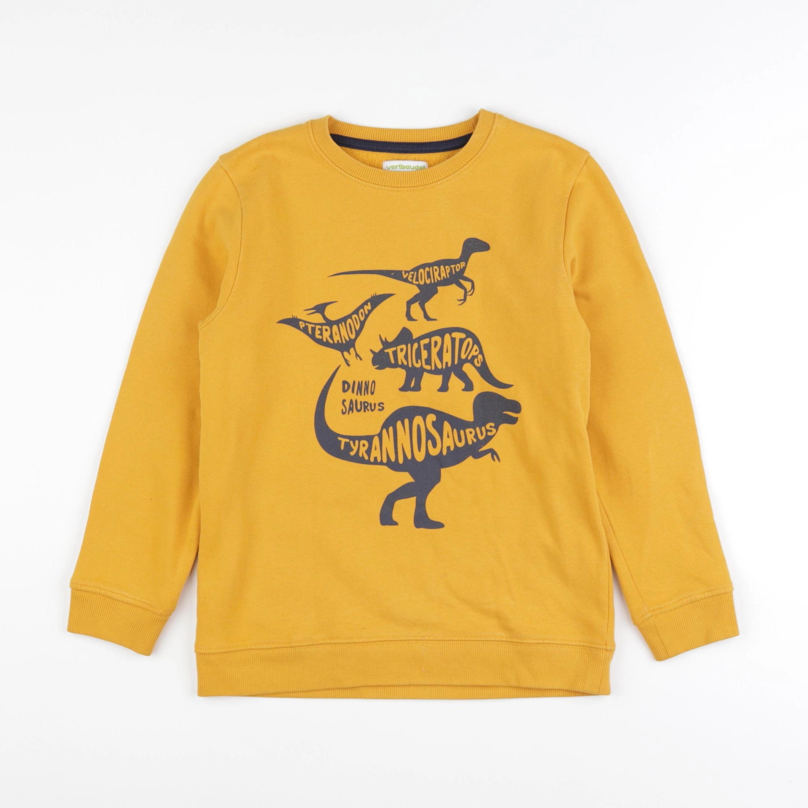 Vertbaudet - sweat jaune - 10 ans