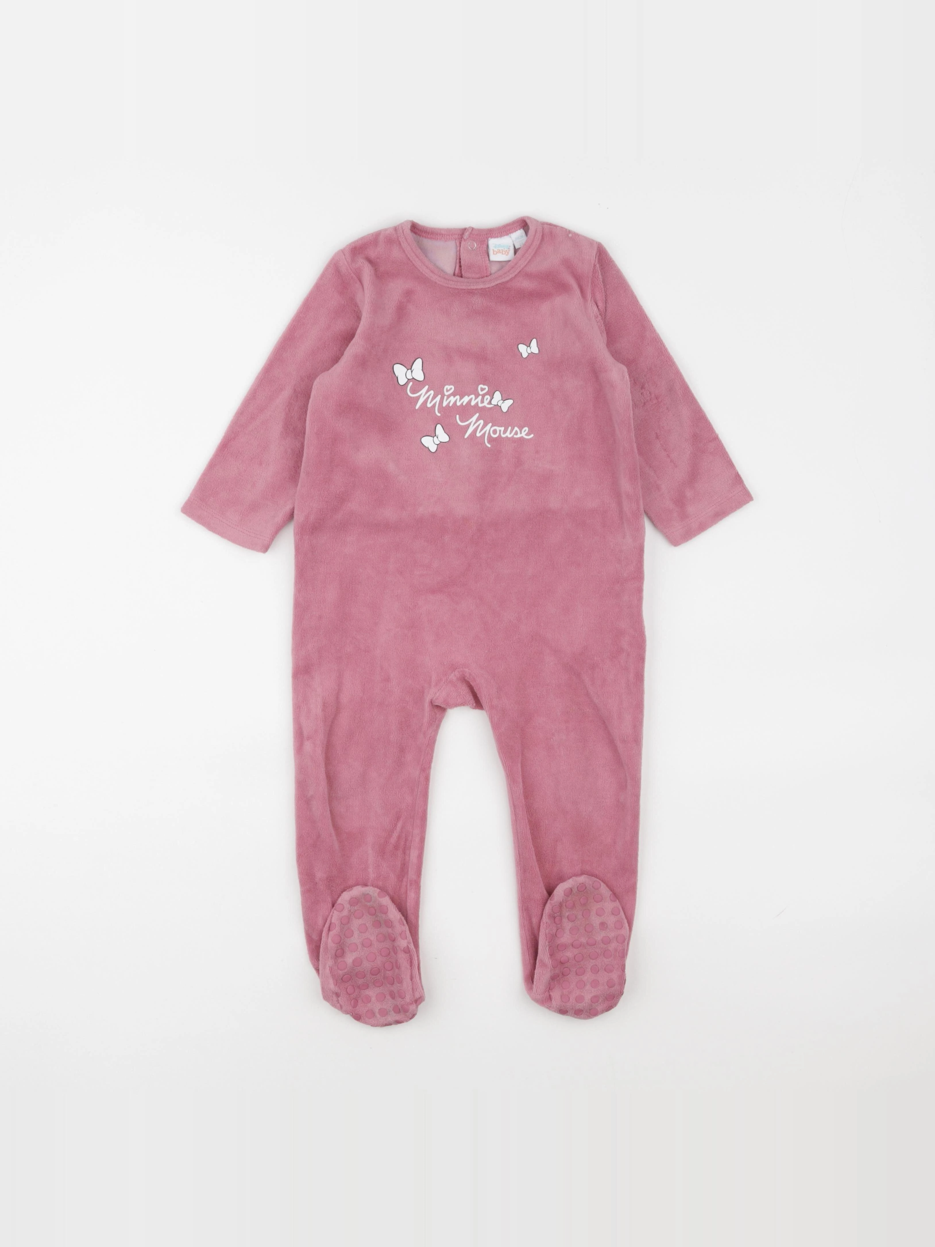 Vertbaudet - pyjama velours rose - 2 ans