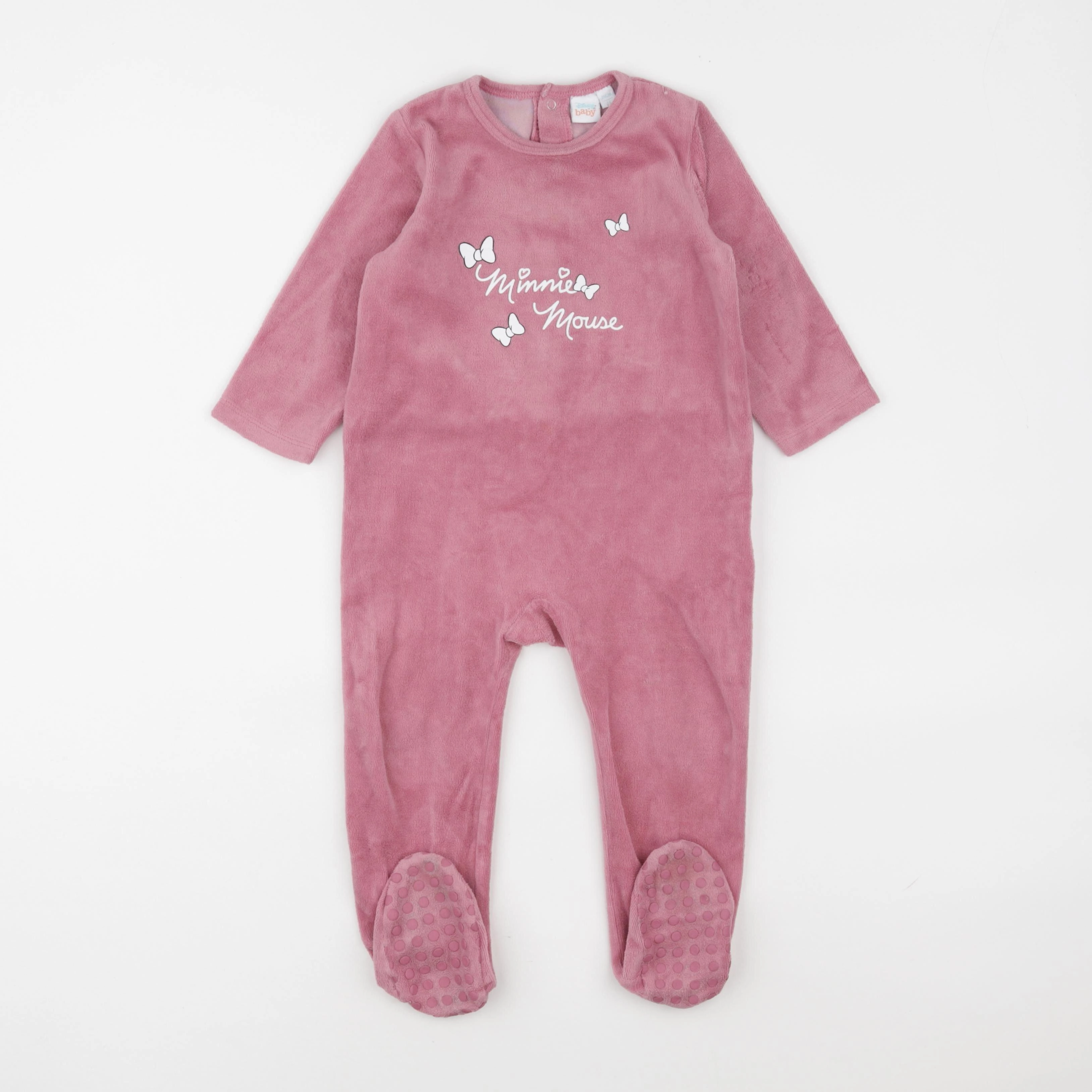 Vertbaudet - pyjama velours rose - 2 ans