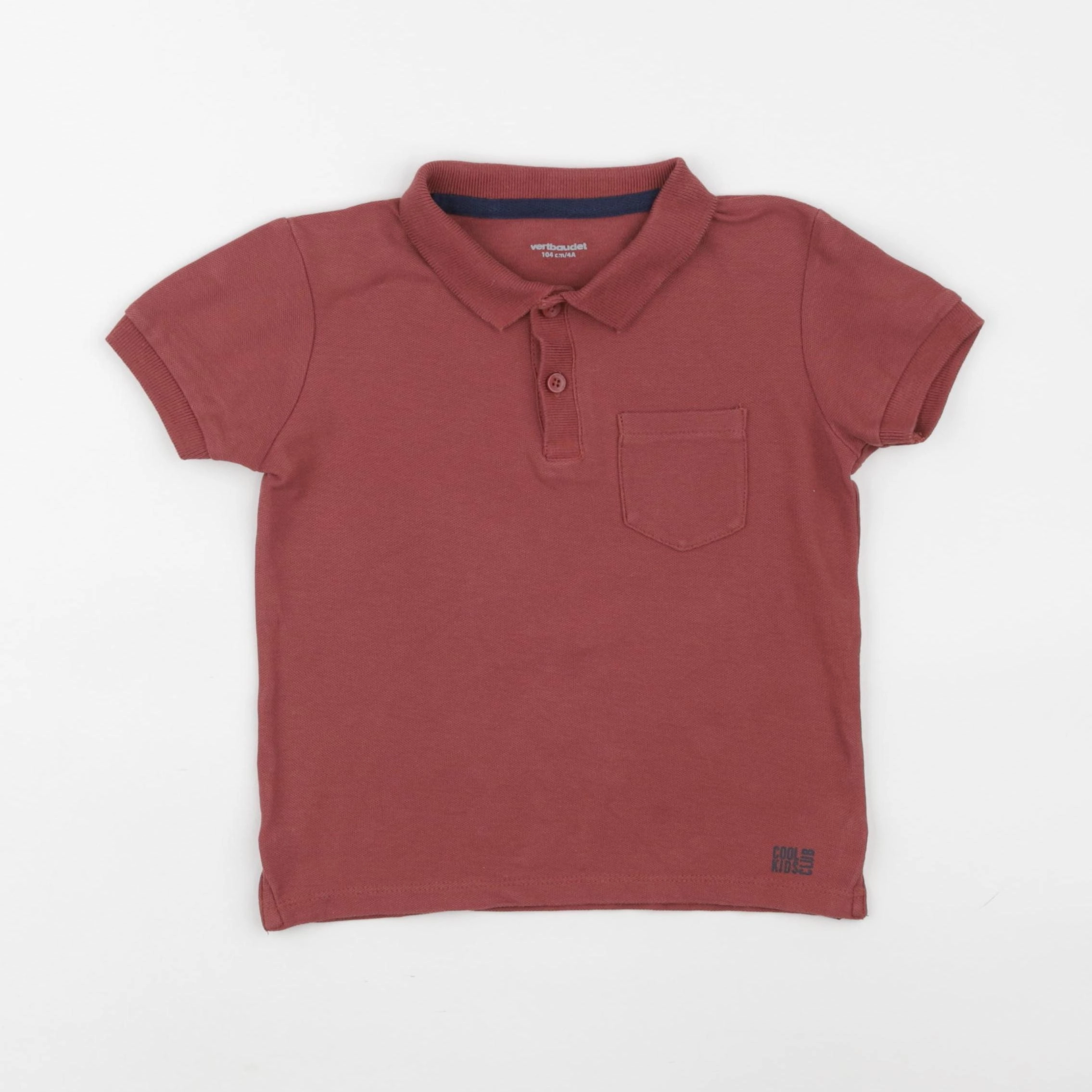 Vertbaudet - polo rouge - 4 ans