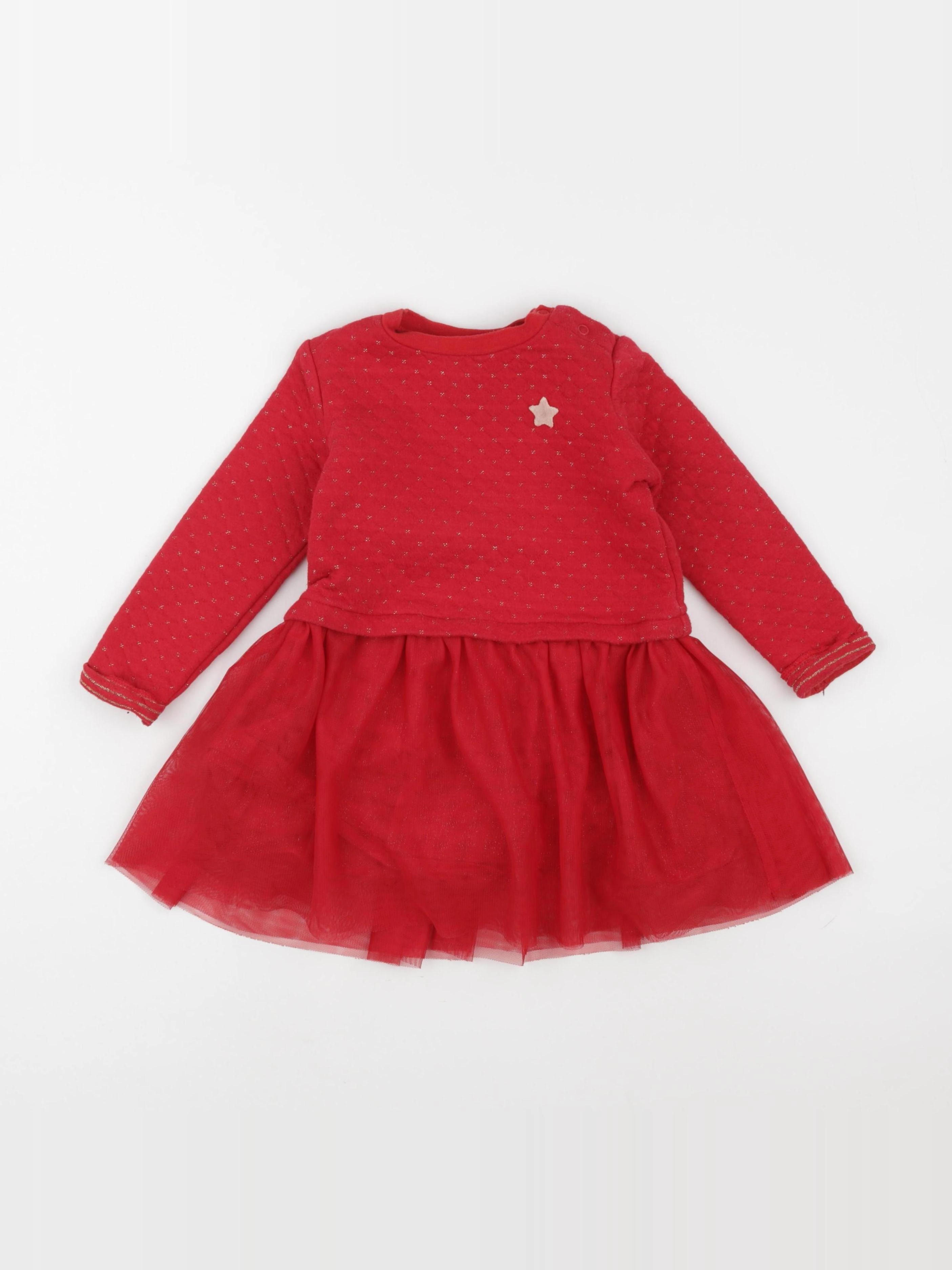 Vertbaudet - robe rouge - 3 ans