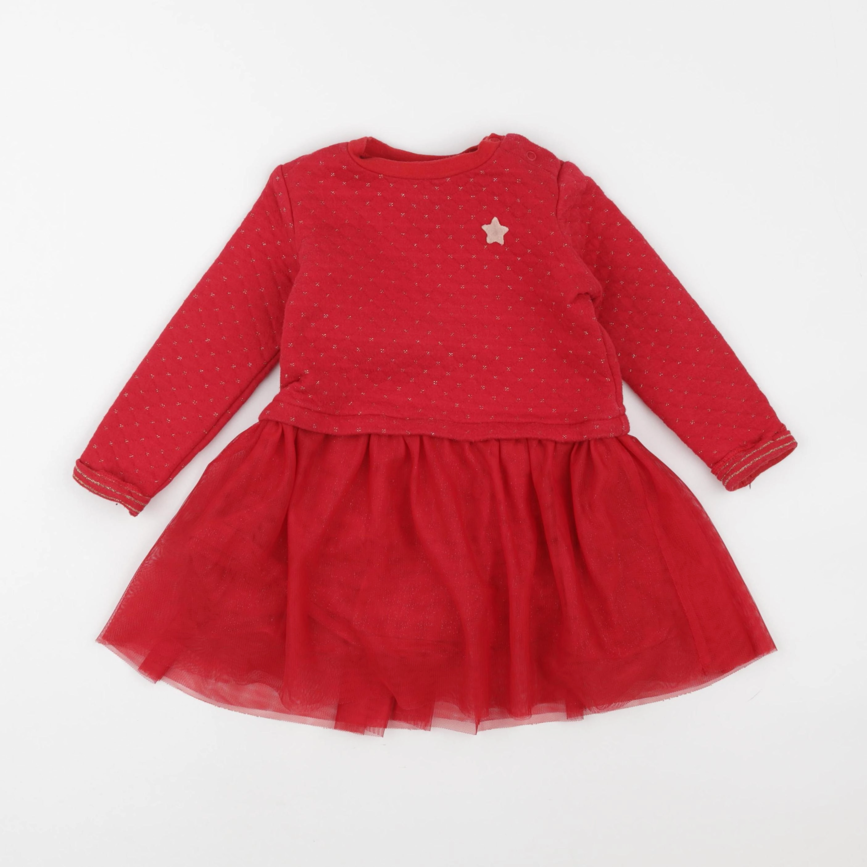 Vertbaudet - robe rouge - 3 ans