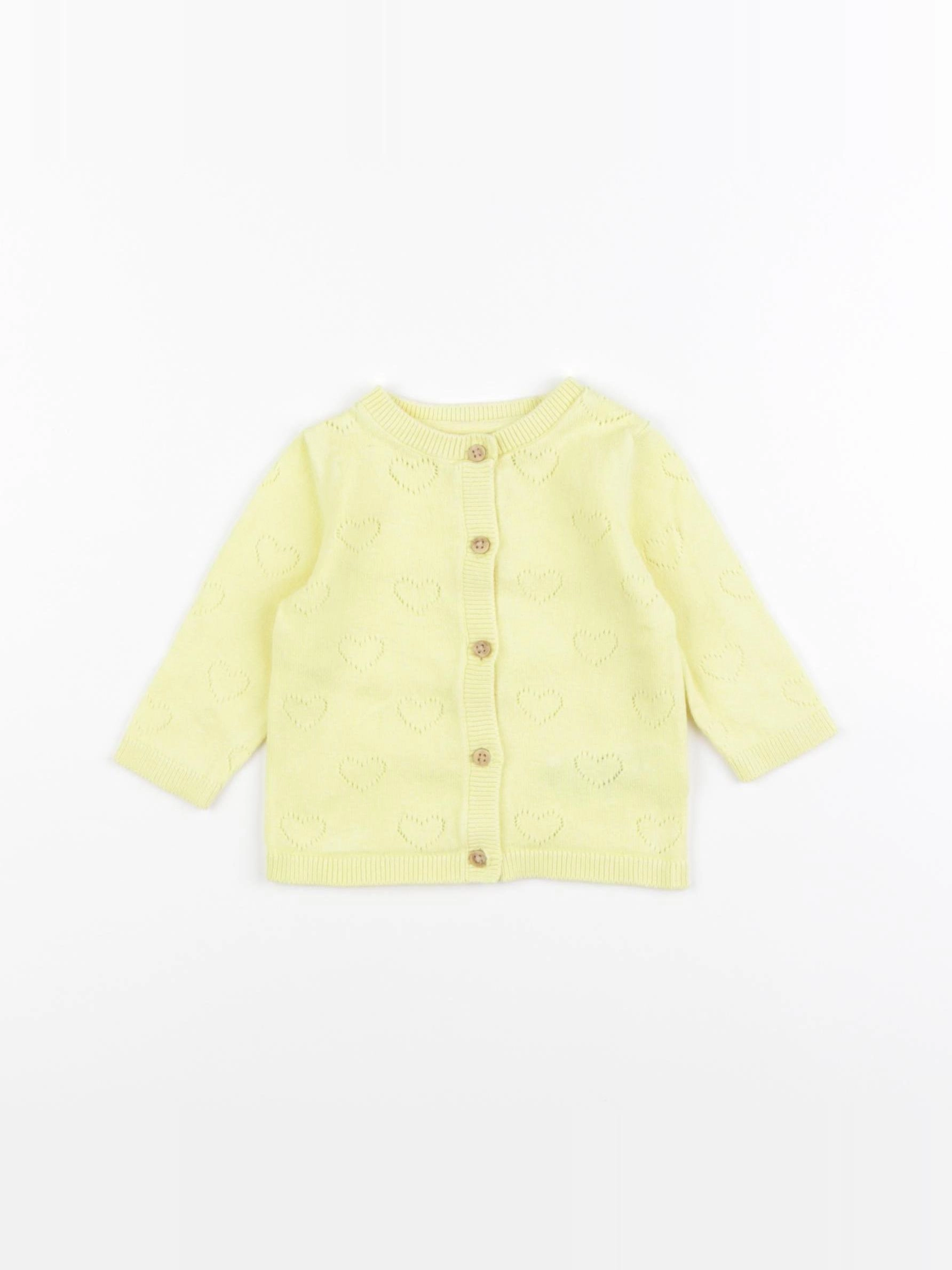 Vertbaudet - gilet jaune - 3 mois