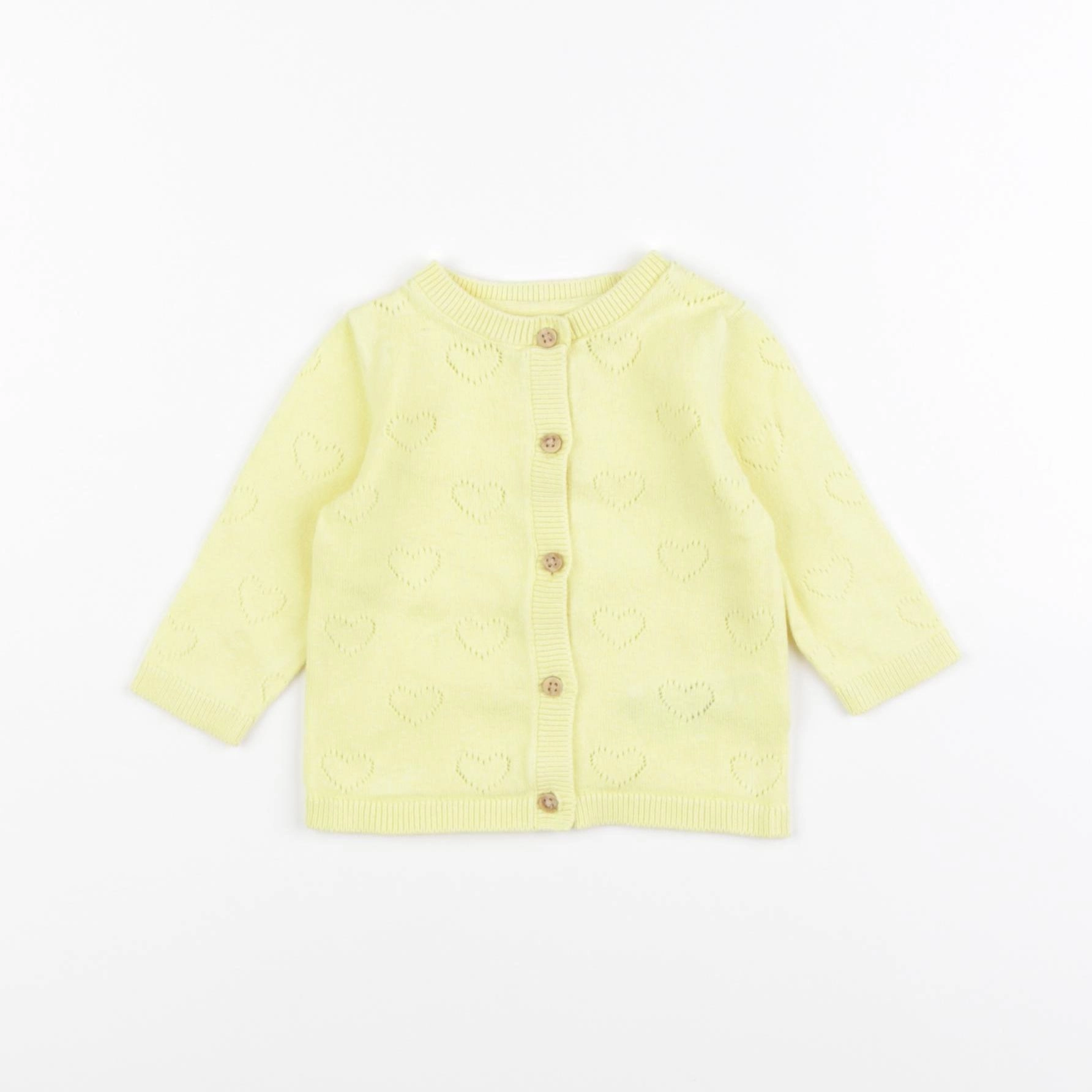 Vertbaudet - gilet jaune - 3 mois