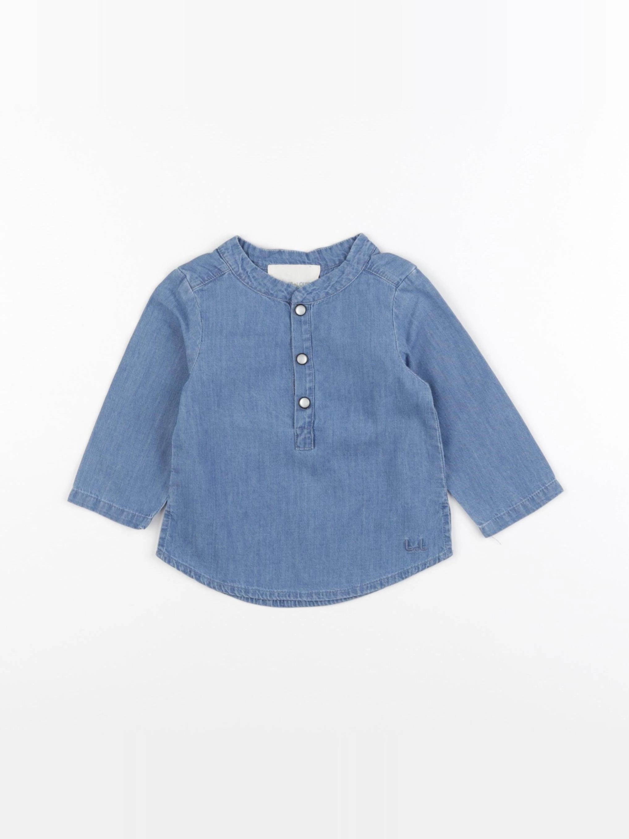 Louis Louise - blouse bleu - 6 mois