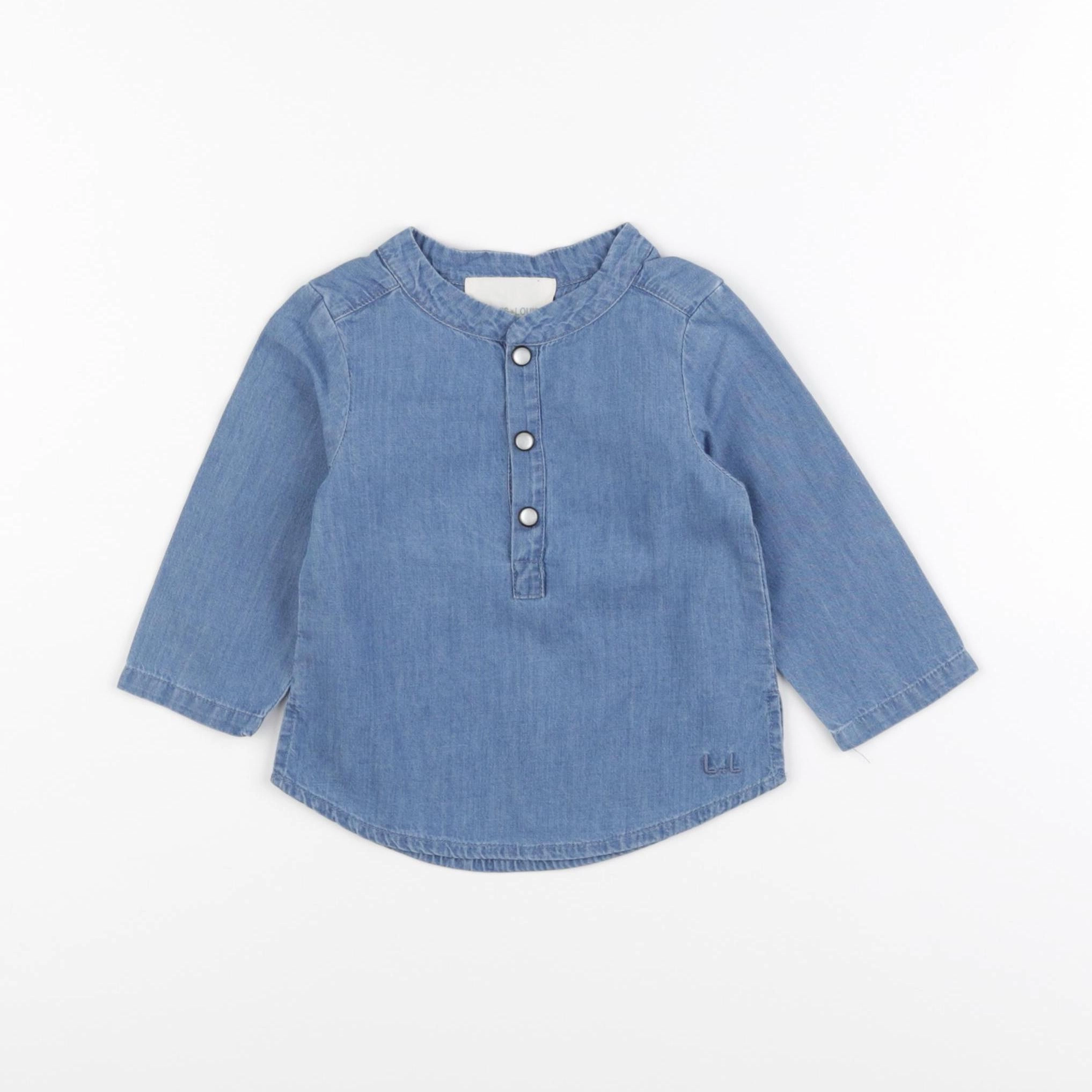 Louis Louise - blouse bleu - 6 mois