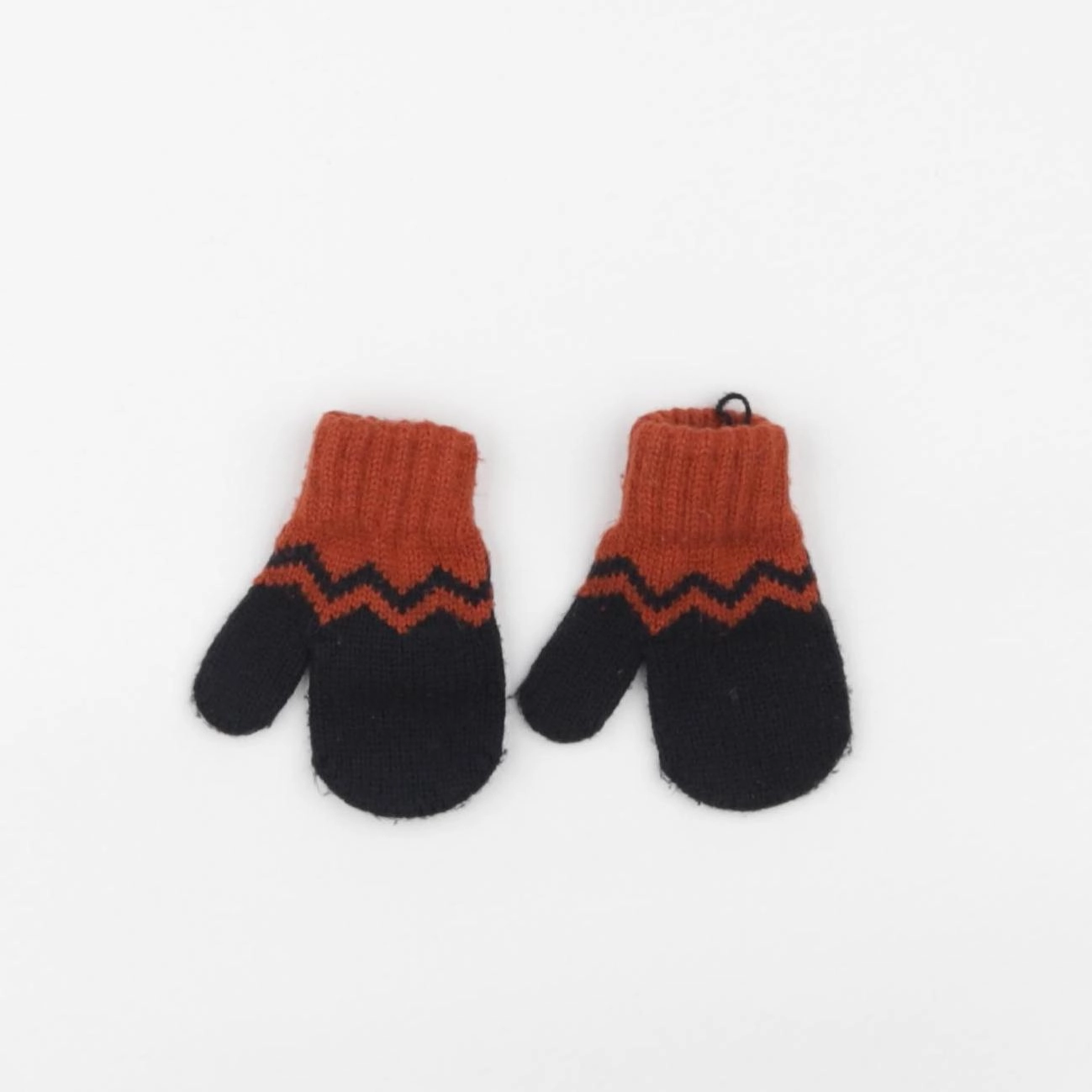 La Redoute - moufles bleu, marron - 3/6 mois