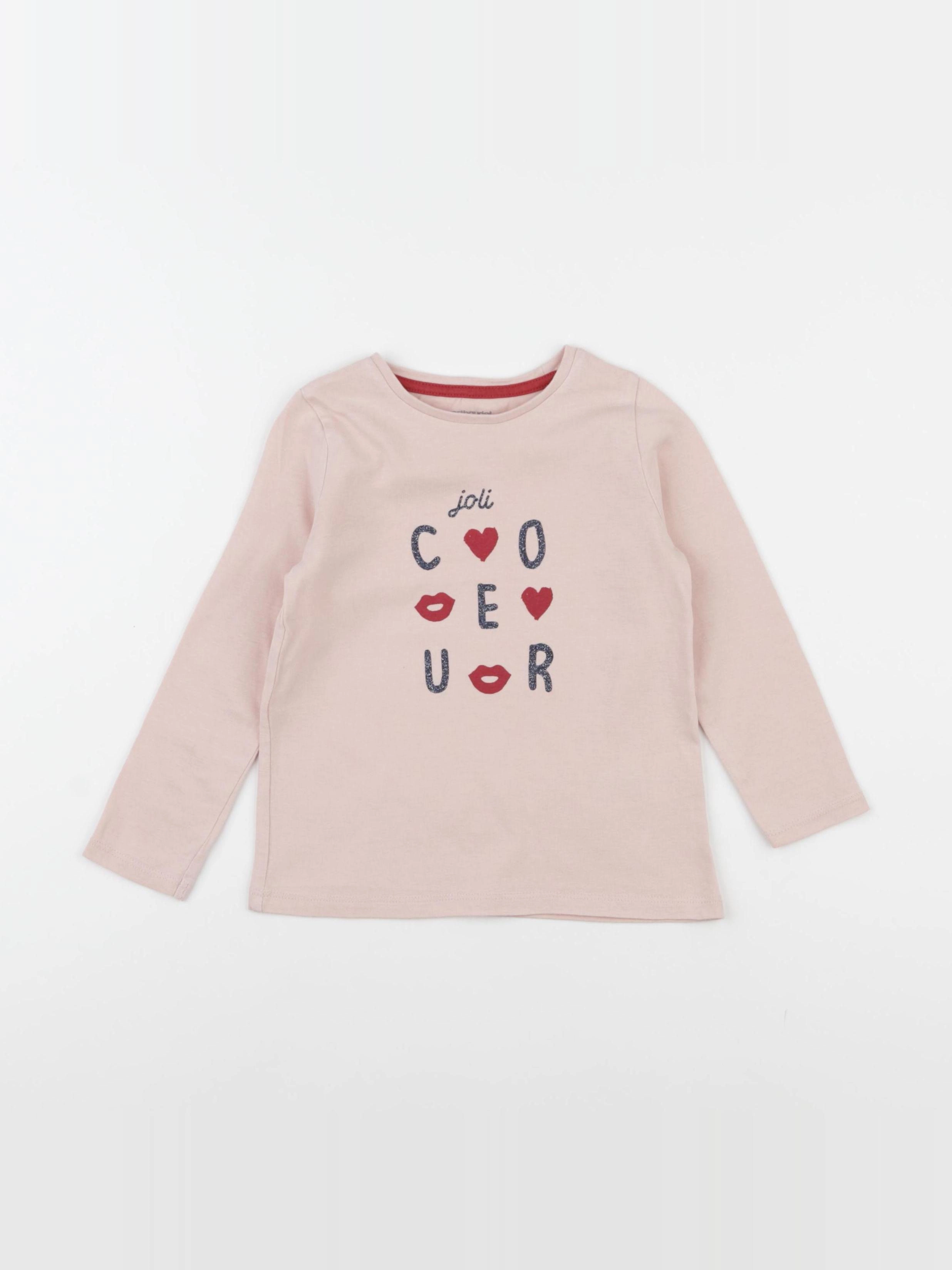 Vertbaudet - tee-shirt rose - 3 ans