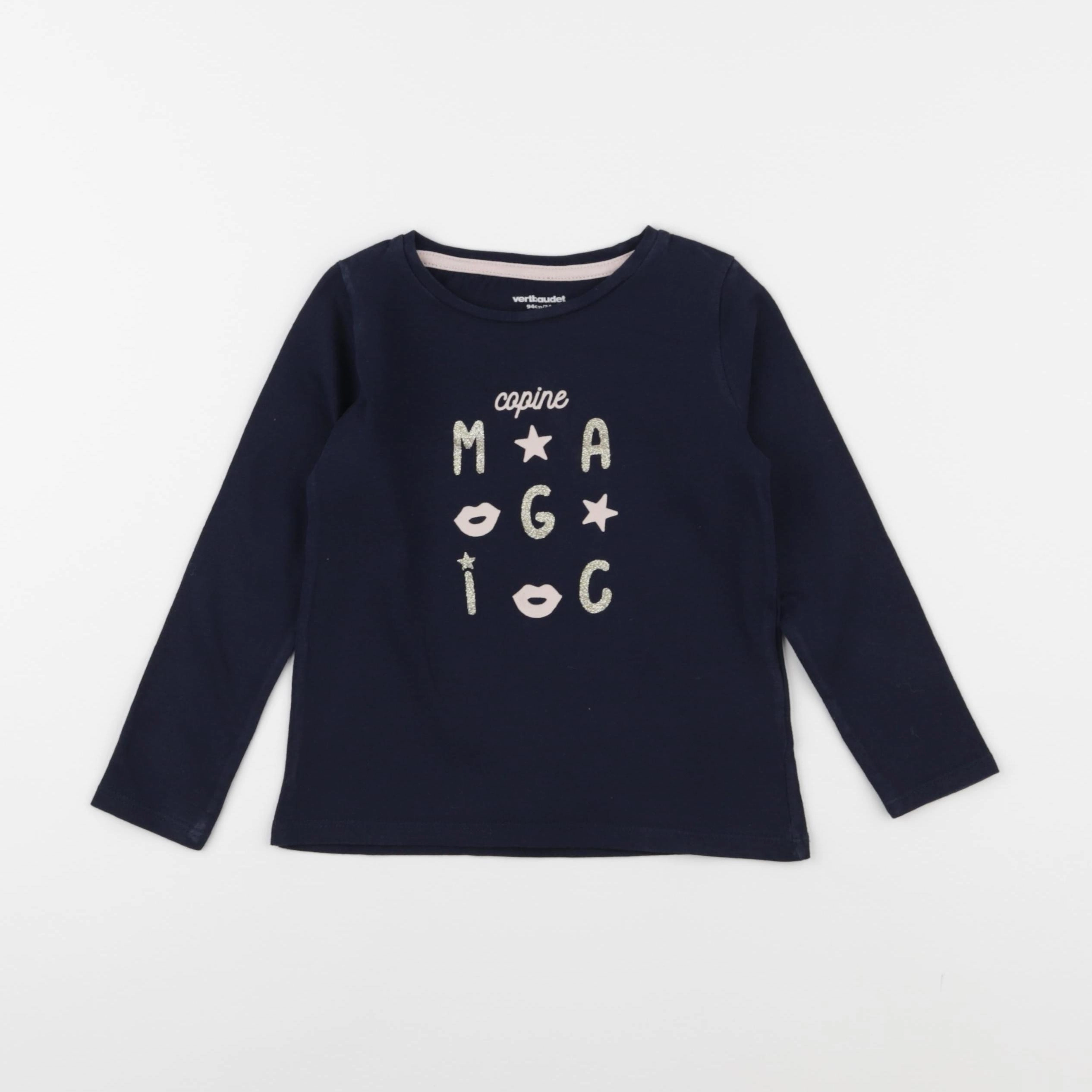Vertbaudet - tee-shirt bleu - 3 ans