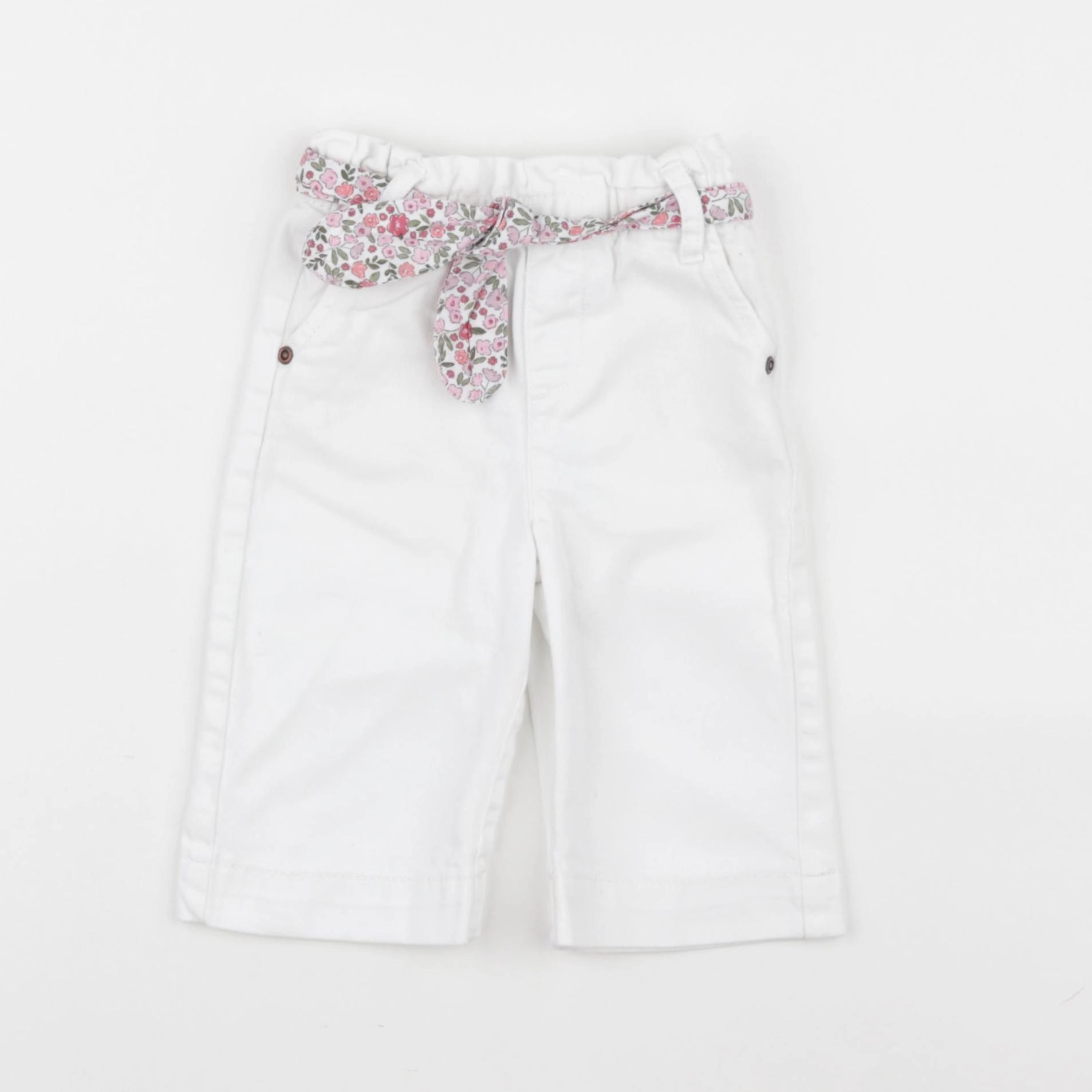 Vertbaudet - pantalon blanc - 6 mois