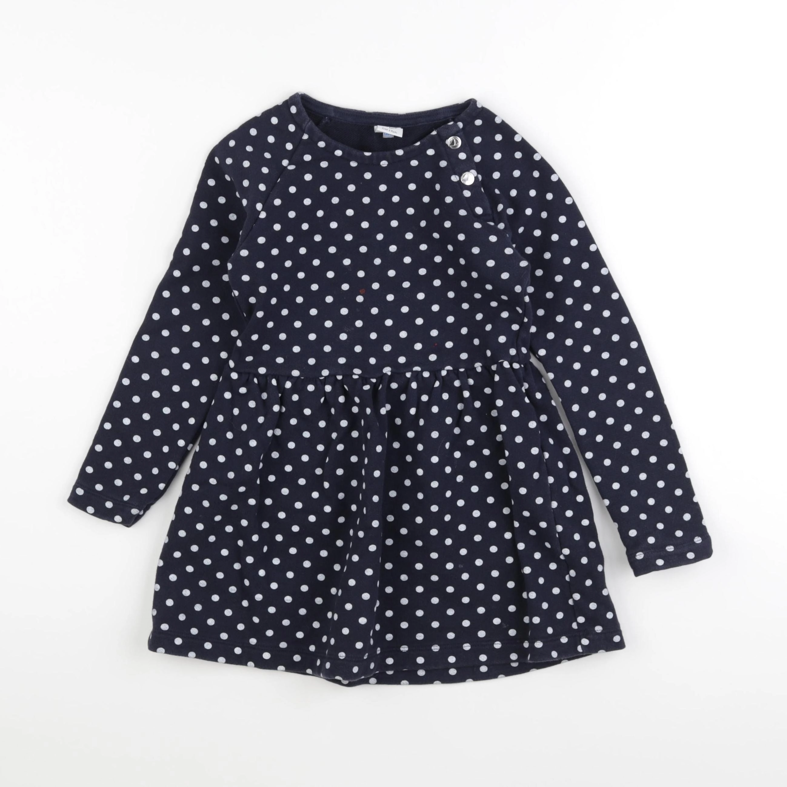 Petit Bateau - robe bleu, blanc - 6 ans